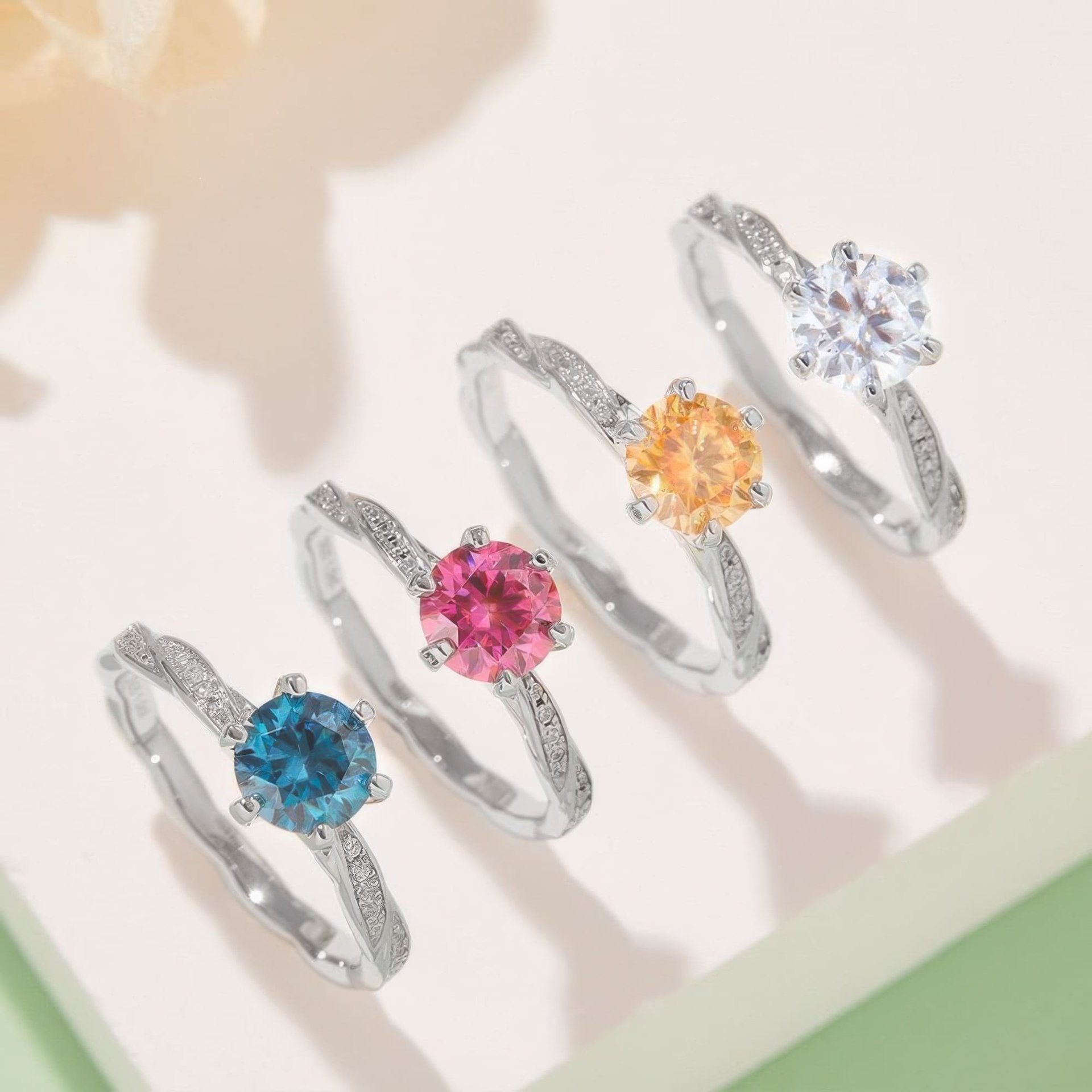 Minimalist Intertwined Moissanite Band | 925 Sterling Silver Twisted Ring - Image 7