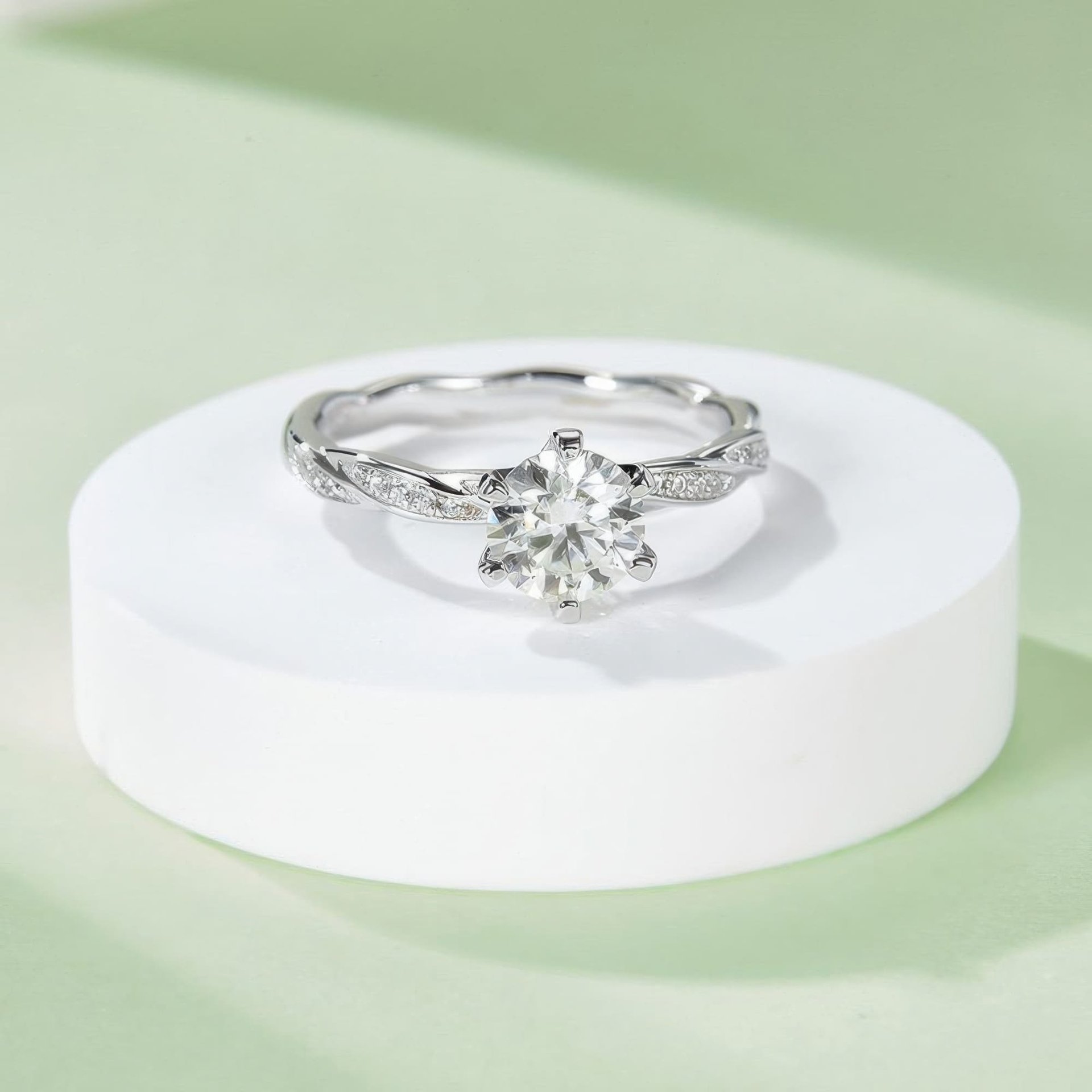 Minimalist Intertwined Moissanite Band | 925 Sterling Silver Twisted Ring - Image 4