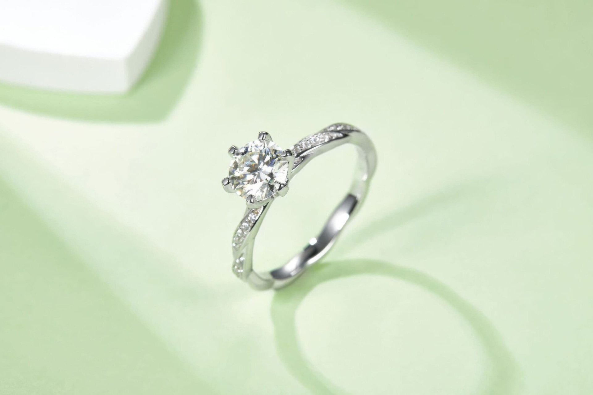 Minimalist Intertwined Moissanite Band | 925 Sterling Silver Twisted Ring - Image 5