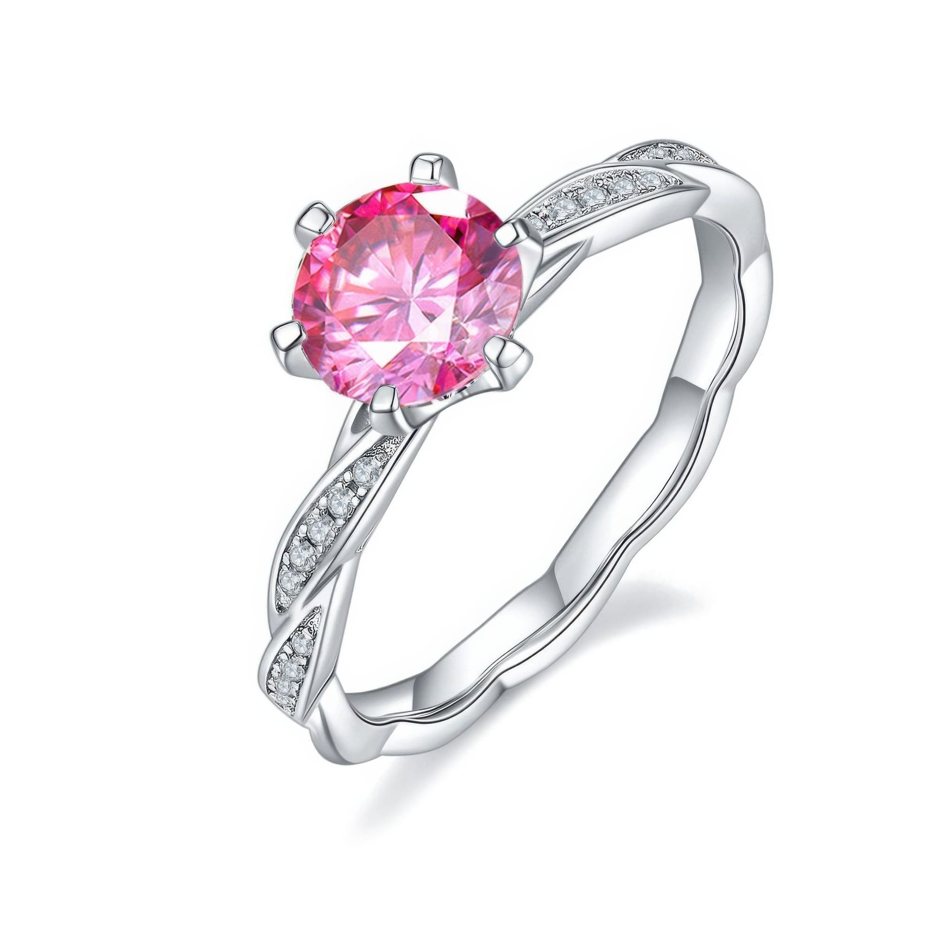 Minimalist Intertwined Moissanite Band | 925 Sterling Silver Twisted Ring - Image 8