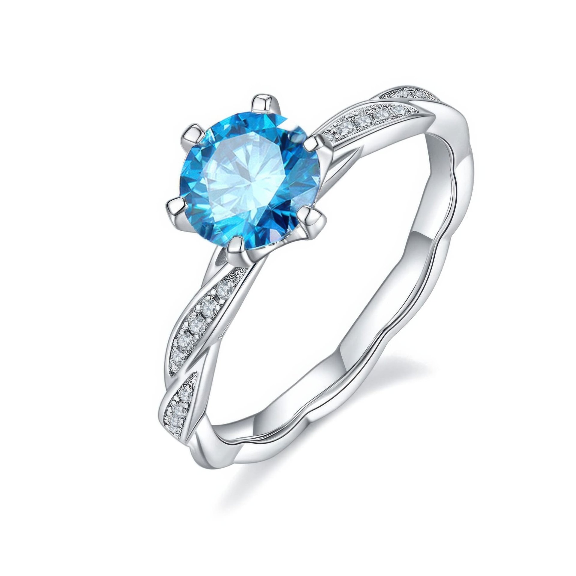 Minimalist Intertwined Moissanite Band | 925 Sterling Silver Twisted Ring - Image 10