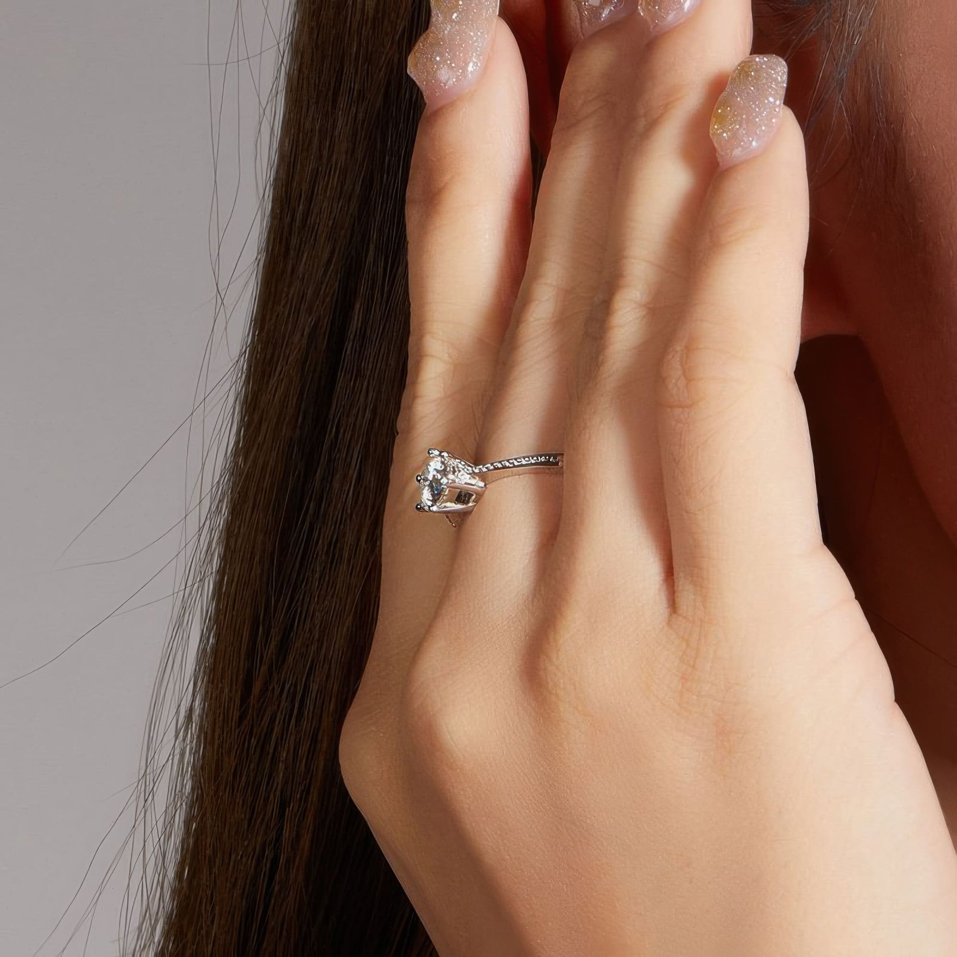 Classic Six-Prong Solitaire Moissanite Ring | 1ct DEW Round Brilliant | 925 Sterling Silver - Image 3
