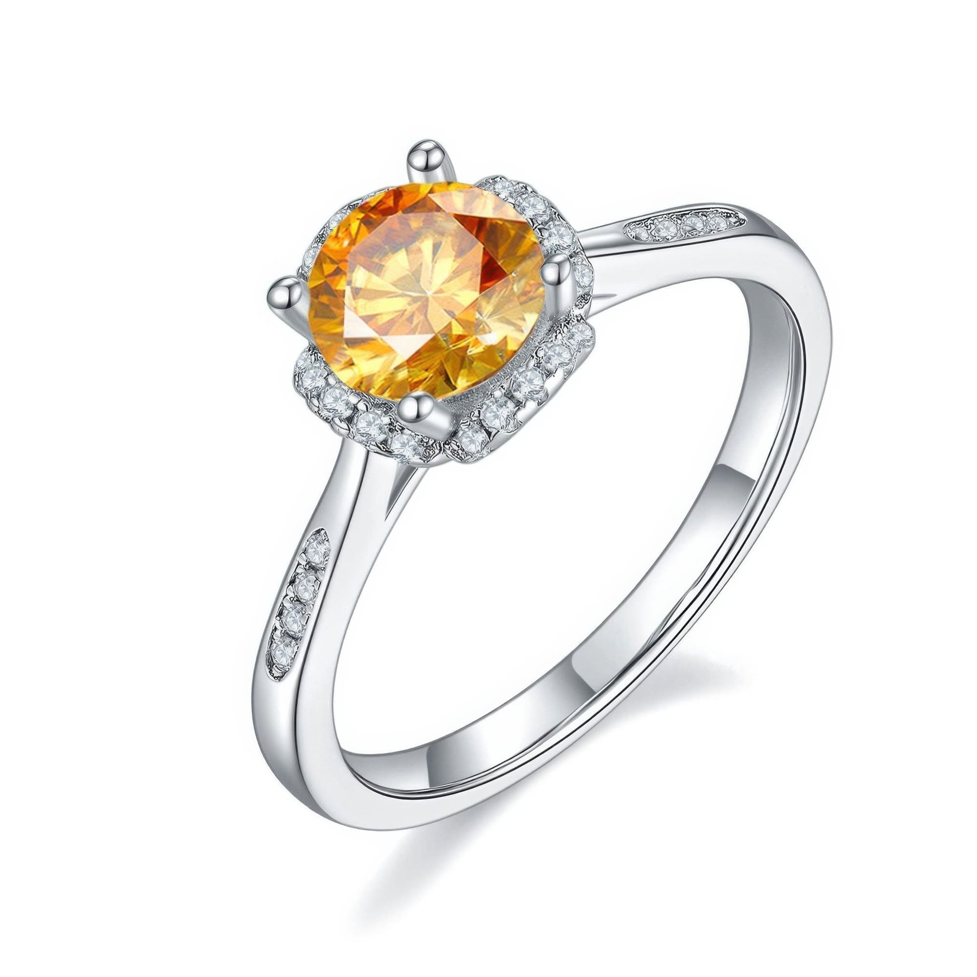 1ct Round Moissanite Cushion-Halo Engagement Ring | DEF Colorless, 925 Sterling Silver - Image 10