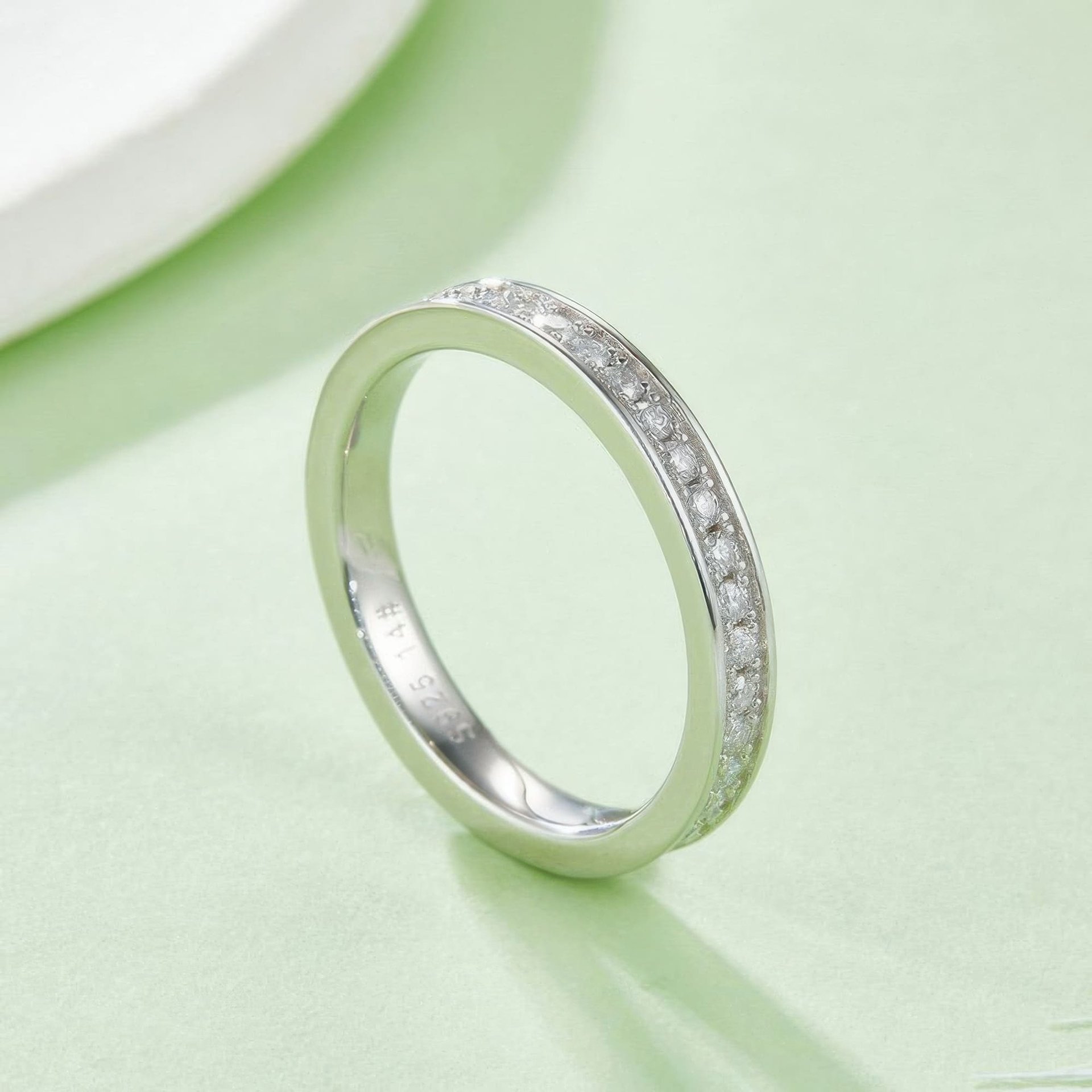 925 Silver Moissanite Eternity Band Ring | Channel-Set Full Eternity, 0.60ct DEW Round-Cut - Image 3