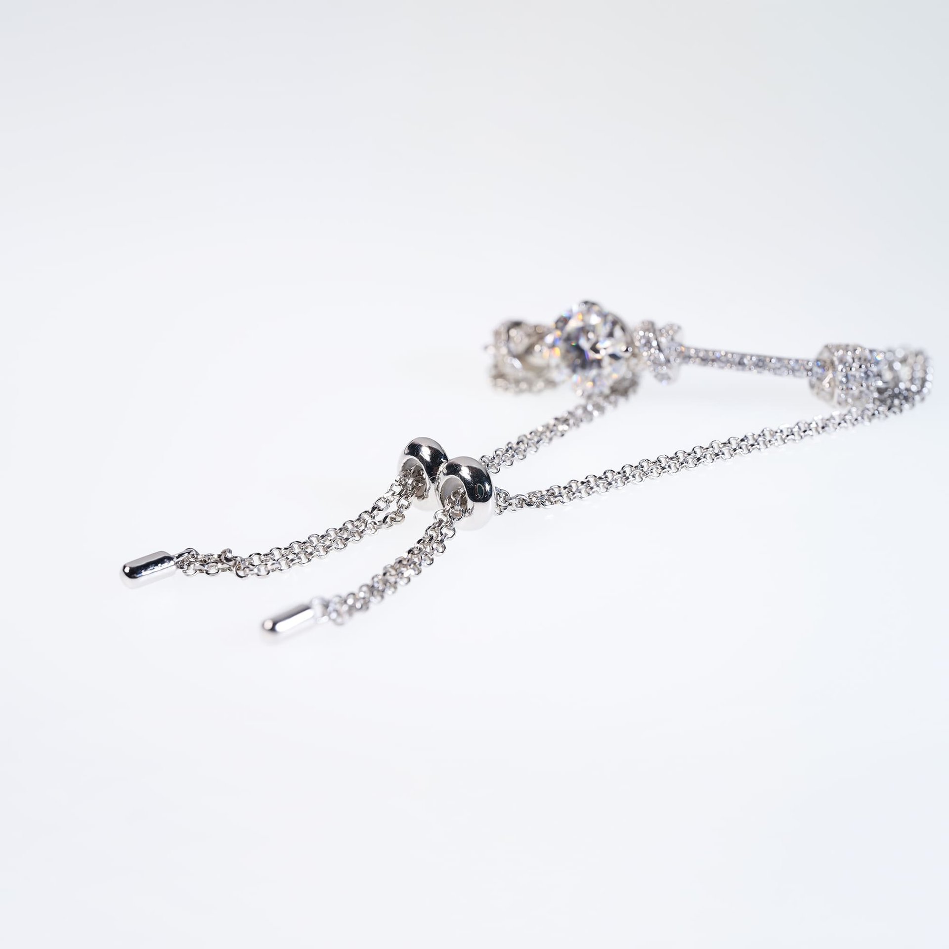 XOXO 2CT (8mm DEW) Moissanite Bolo Bracelet | Pavé X & O Stations, 925 Sterling Silver, Adjustable - Image 6