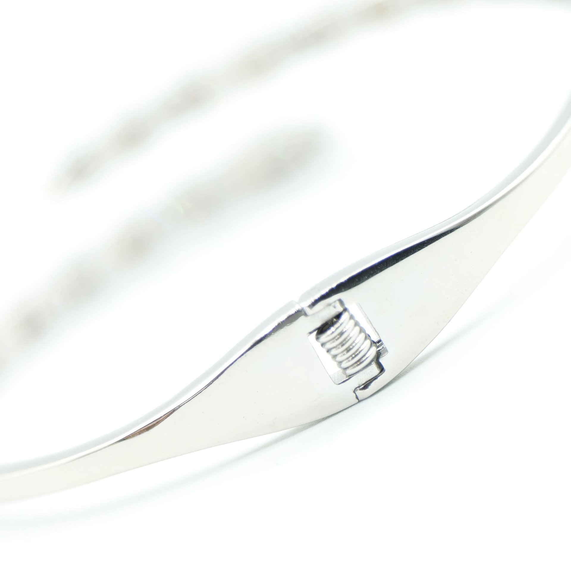 Serpentine Snake Moissanite Bypass Cuff Bracelet | Mother-of-Pearl Inlay | 925 Sterling Silver - Image 5