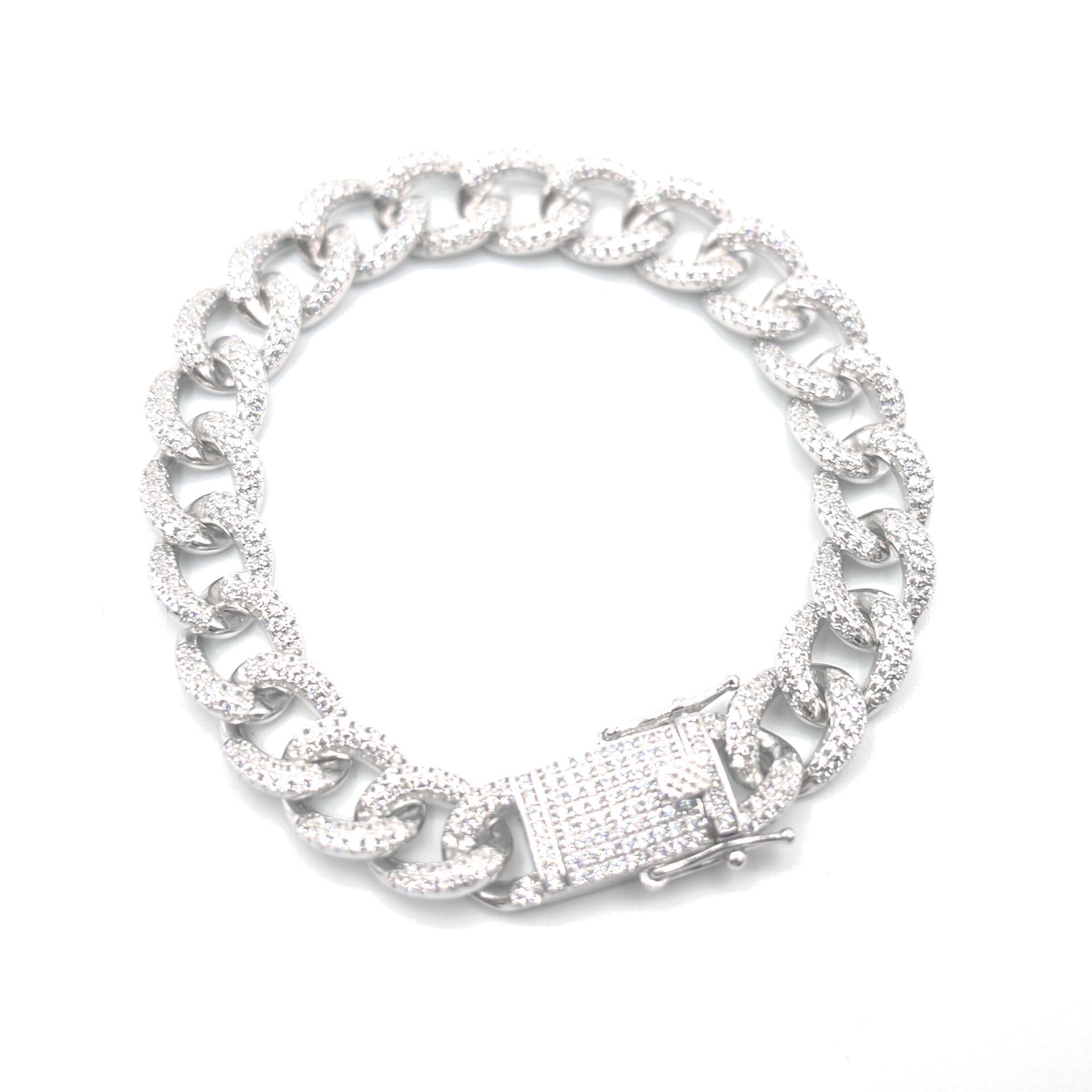 10mm Moissanite Cuban Link Bracelet | Iced-Out Pavé 925 Sterling Silver - Image 3