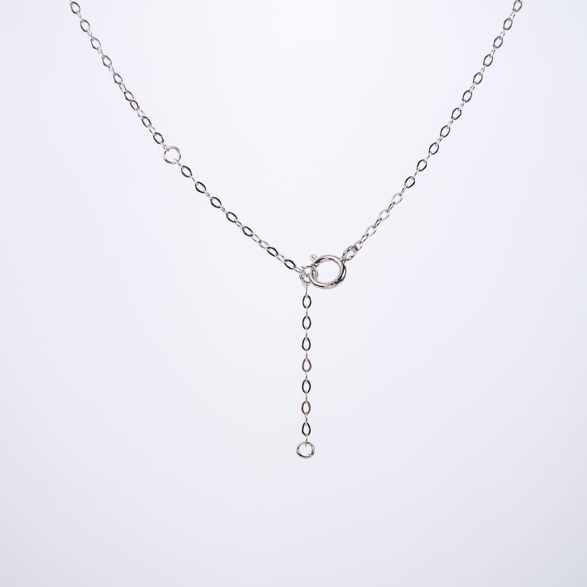 Halo-Set 2 CT DEW Round Moissanite Pendant Necklace | 8mm DEF Stone, 925 Sterling Silver Cable Chain - Image 6