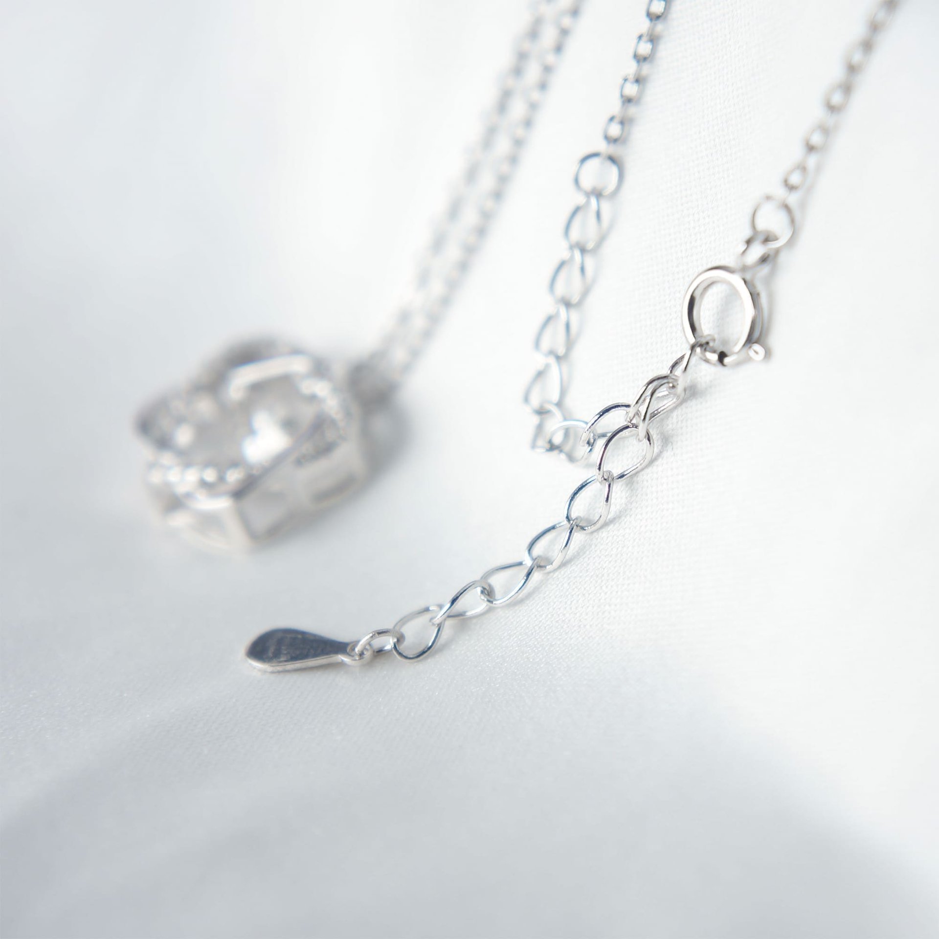 Double Heart Moissanite Necklace – 0.5ct DEW Dancing Stone, 925 Silver - Image 4