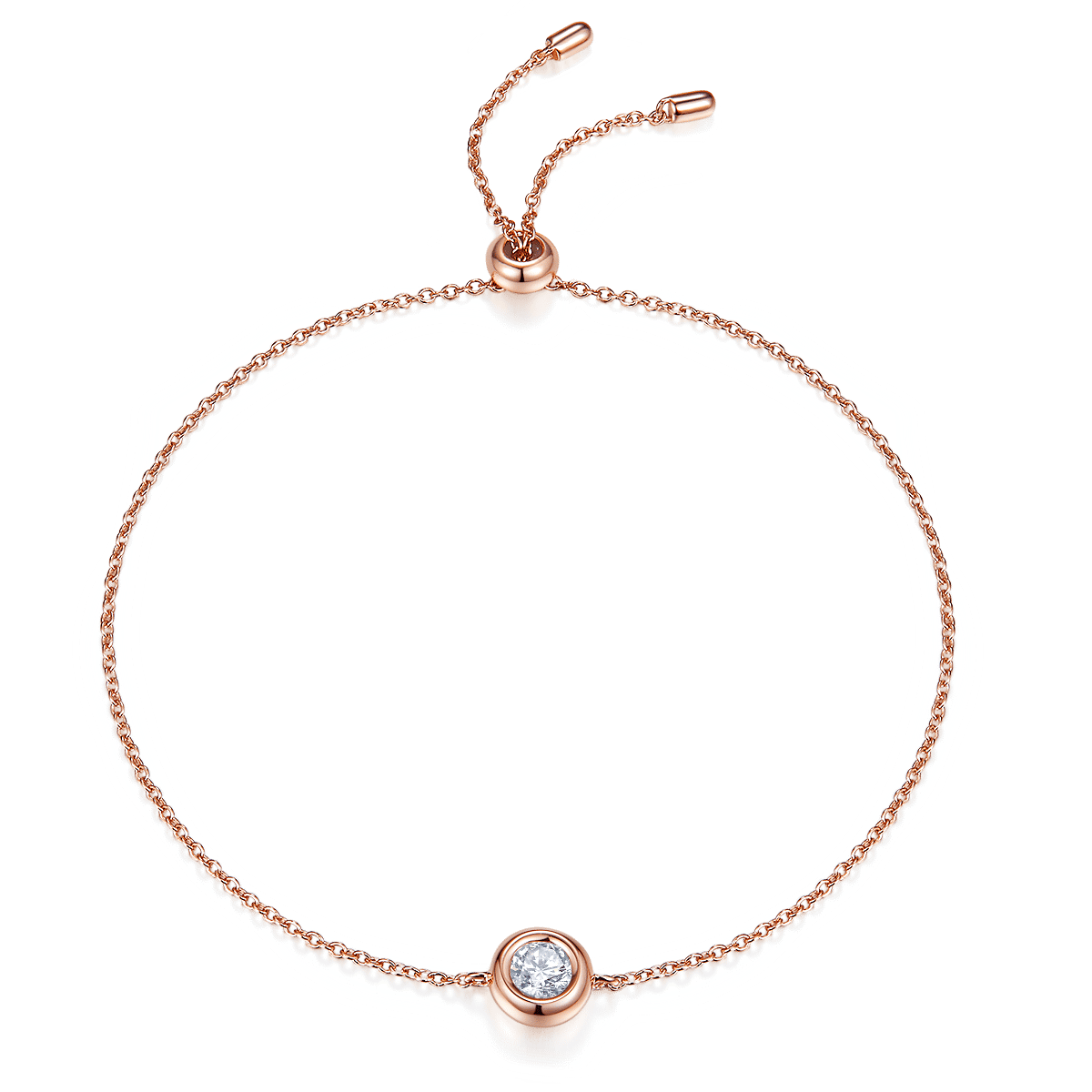 Bezel Moissanite Jewelry Set – Rose Gold - Image 4