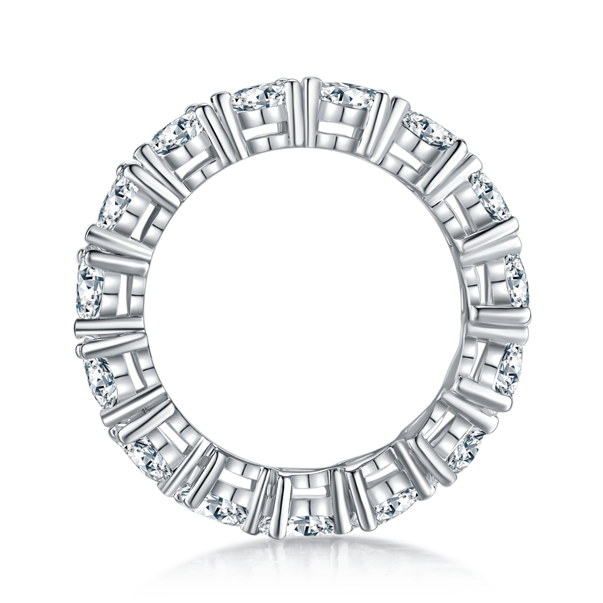 Pear-Cut Moissanite Eternity Band in White Gold - Image 3