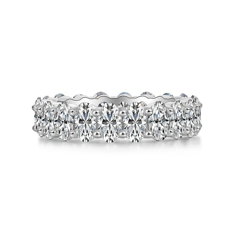 6 CT Oval Moissanite Eternity Band Ring - Image 2