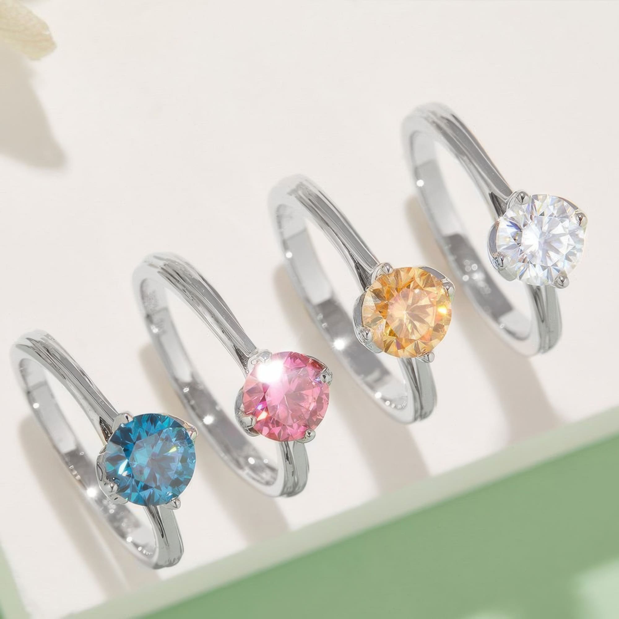 Lotus Flower Moissanite Ring | 1ct D VVS Brilliant Cut | 925 Sterling Silver - Image 7