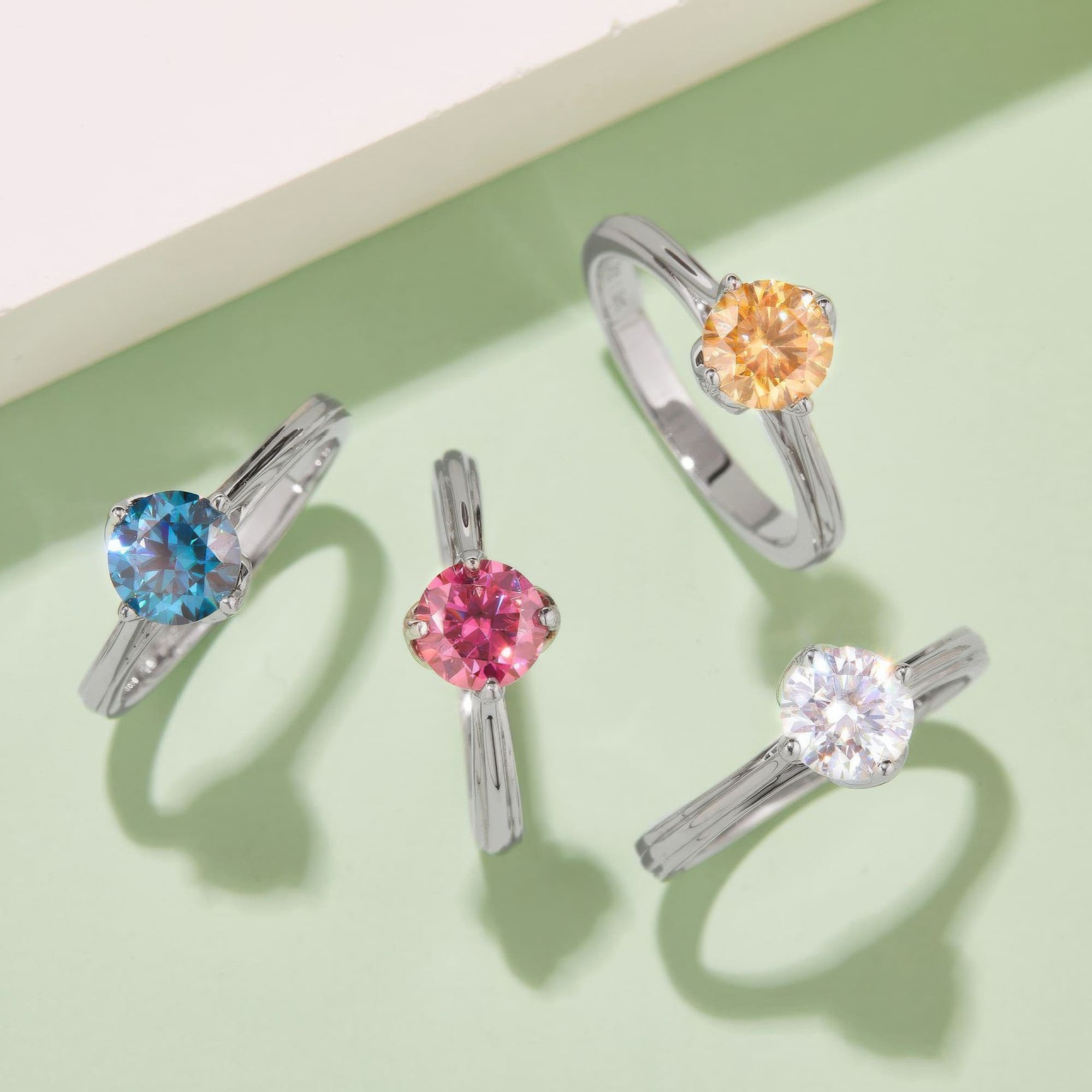 Lotus Flower Moissanite Ring | 1ct D VVS Brilliant Cut | 925 Sterling Silver - Image 8