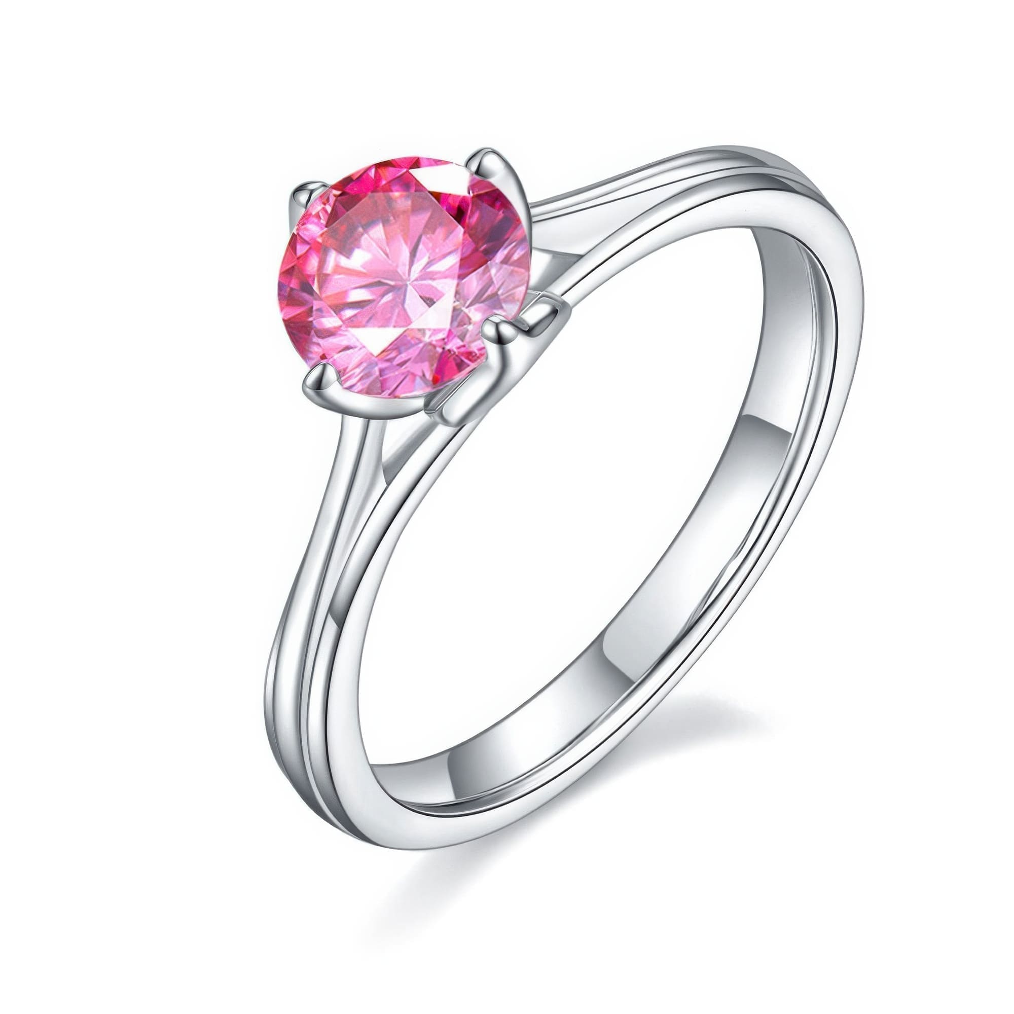 Lotus Flower Moissanite Ring | 1ct D VVS Brilliant Cut | 925 Sterling Silver - Image 9