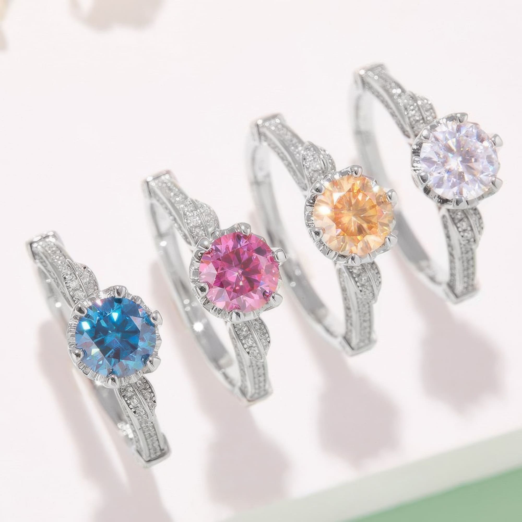 Swan Lake Moissanite Ring | Luxury Micro Pave 1ct Fashion Statement - Image 7