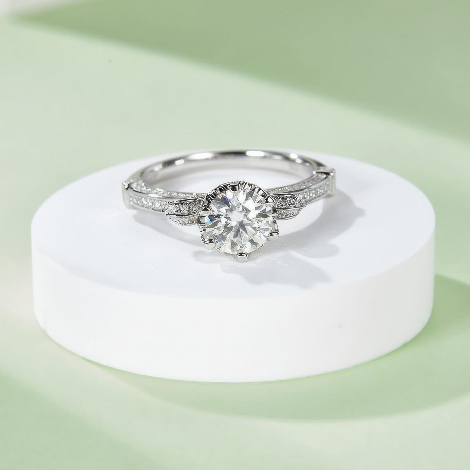Swan Lake Moissanite Ring | Luxury Micro Pave 1ct Fashion Statement - Image 4