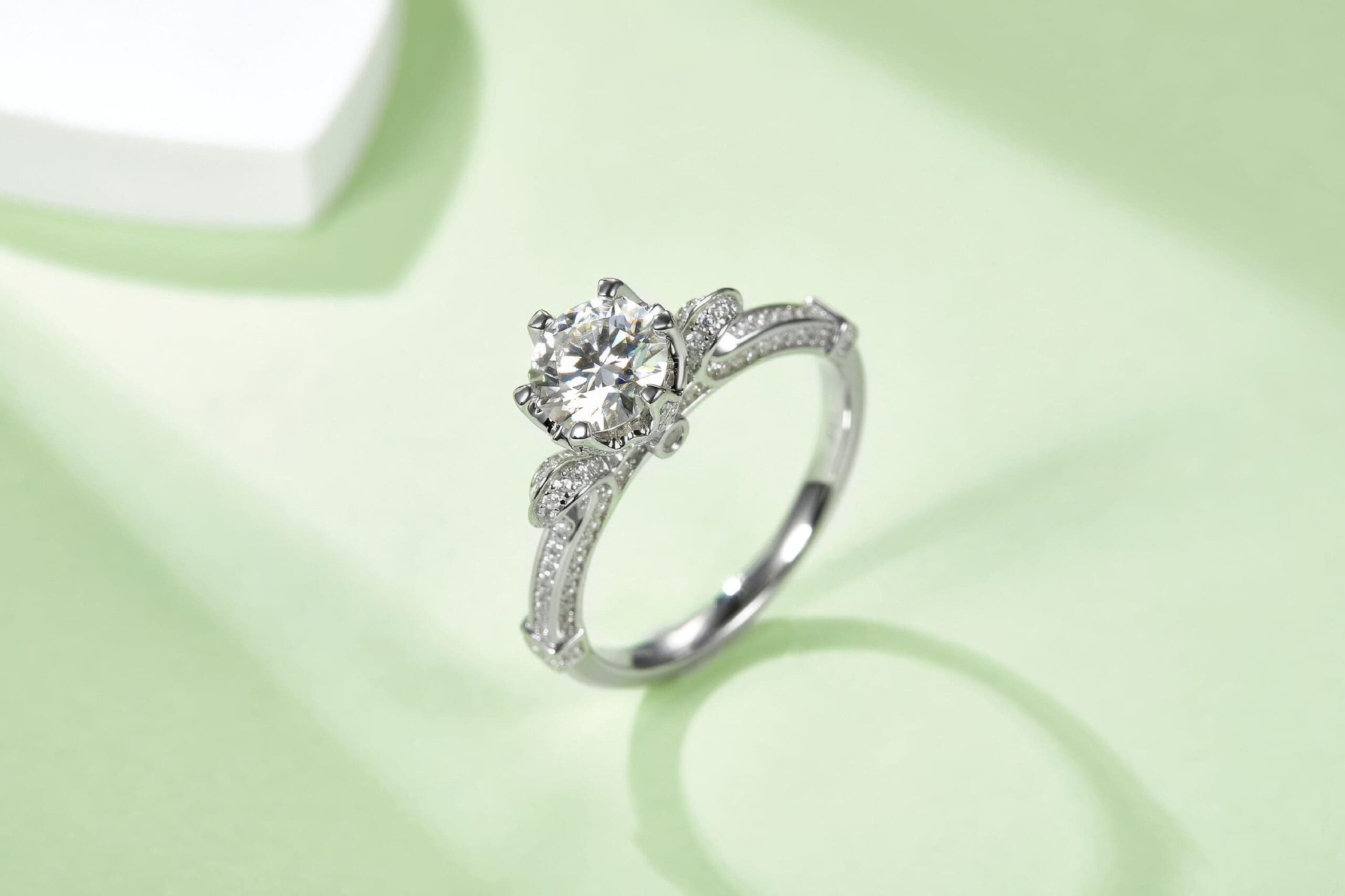 Swan Lake Moissanite Ring | Luxury Micro Pave 1ct Fashion Statement - Image 5