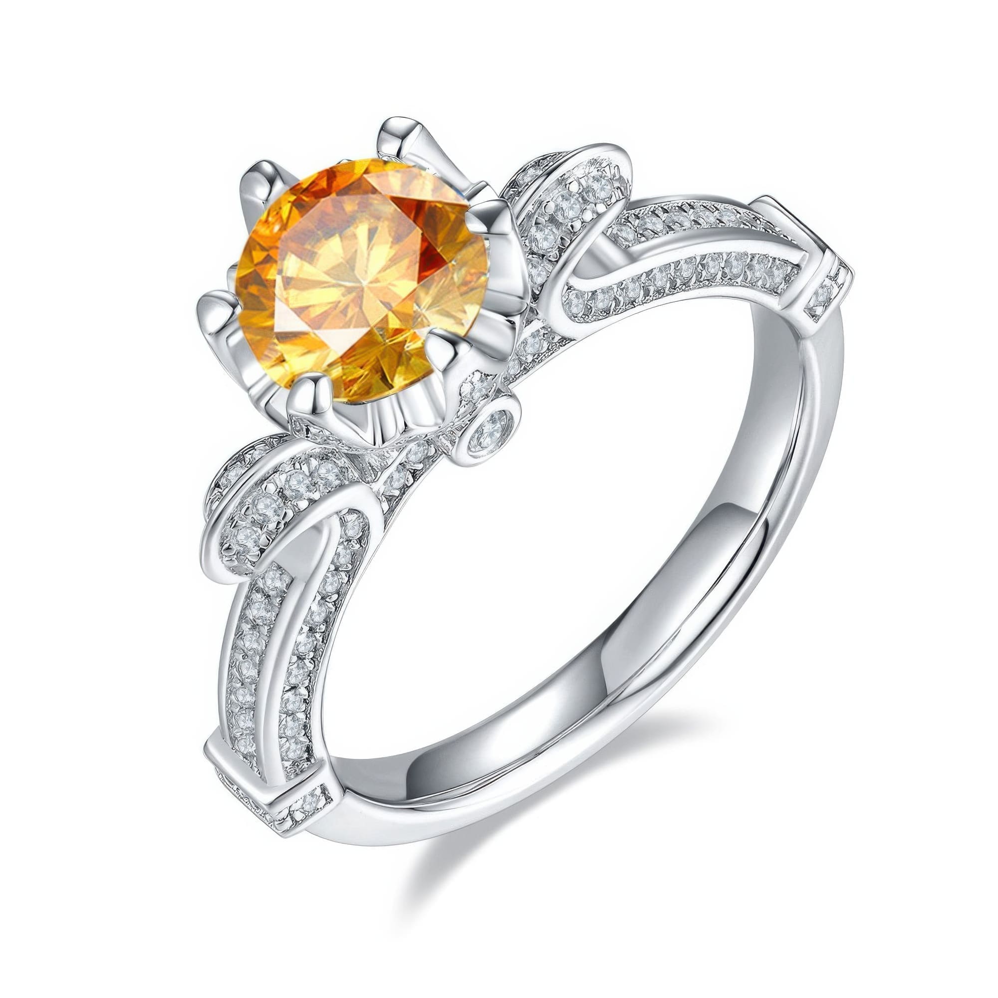 Swan Lake Moissanite Ring | Luxury Micro Pave 1ct Fashion Statement - Image 9