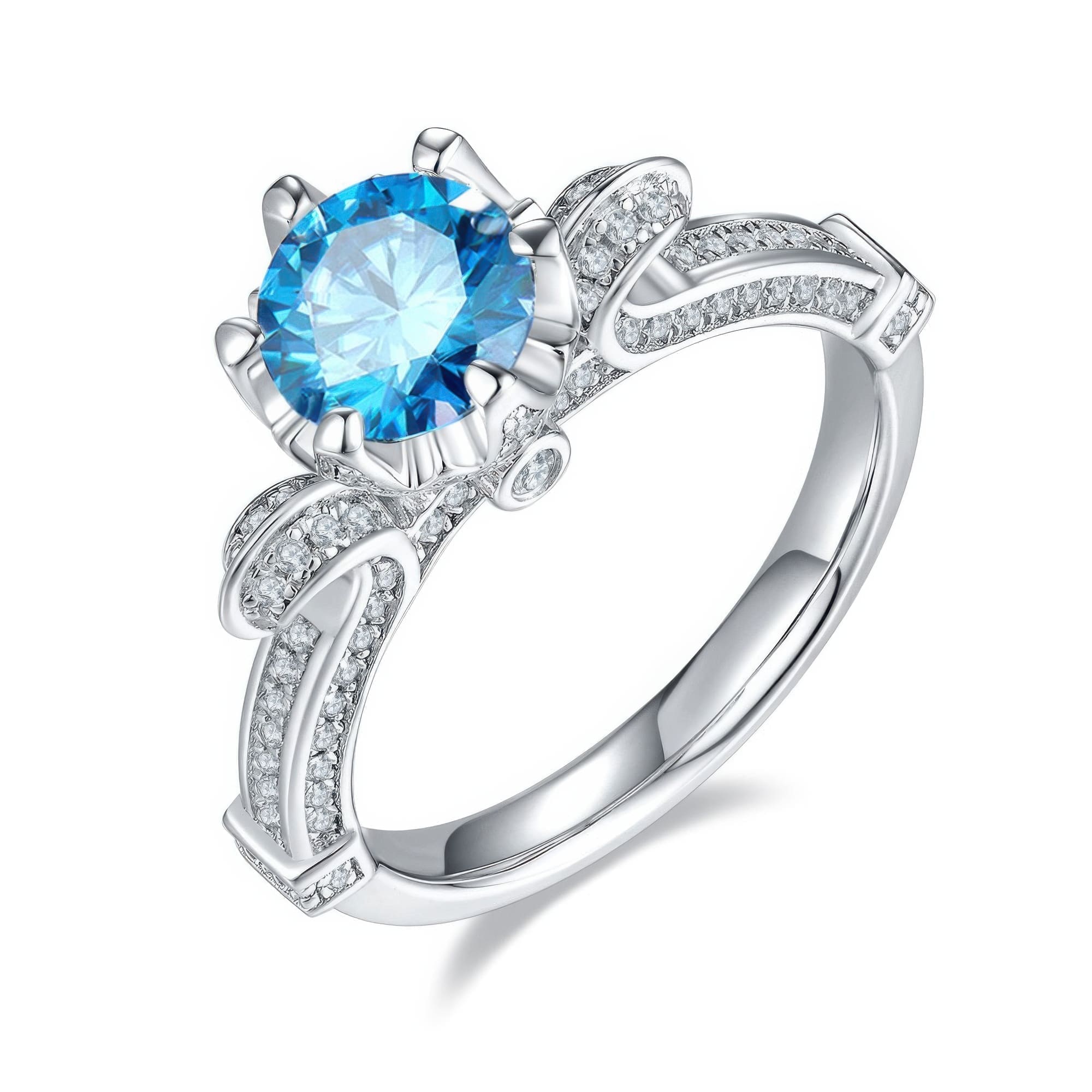 Swan Lake Moissanite Ring | Luxury Micro Pave 1ct Fashion Statement - Image 10