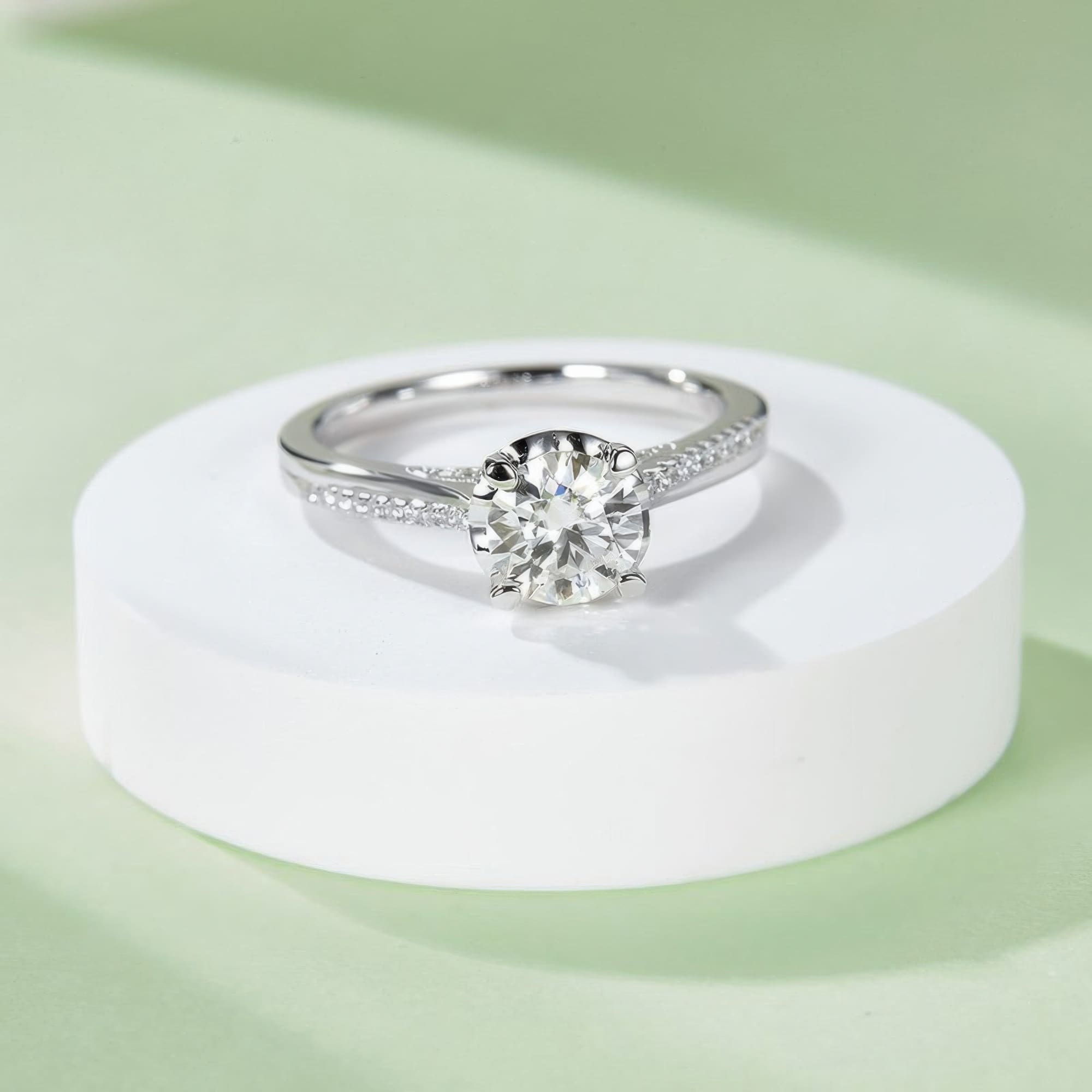 Mermaid Moissanite Engagement Ring | 925 Silver Sparkling Moissanite Fish Design - Image 4