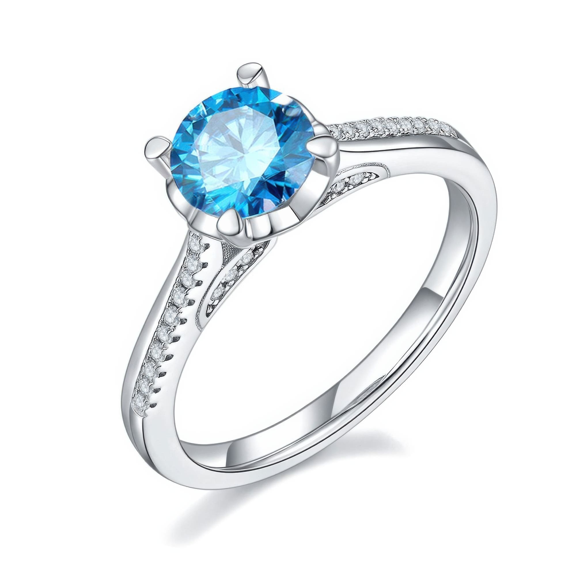 Mermaid Moissanite Engagement Ring | 925 Silver Sparkling Moissanite Fish Design - Image 11