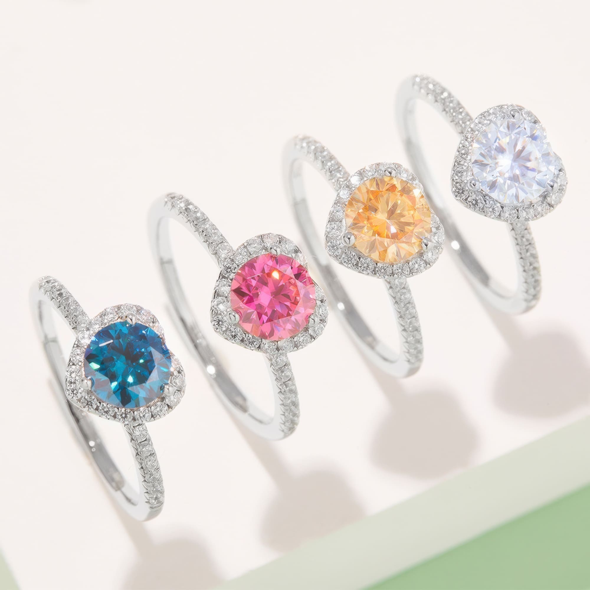 925 Silver Moissanite Heart Floral Ring | 1 Carat Micro Pave Luxury Statement Band - Image 7