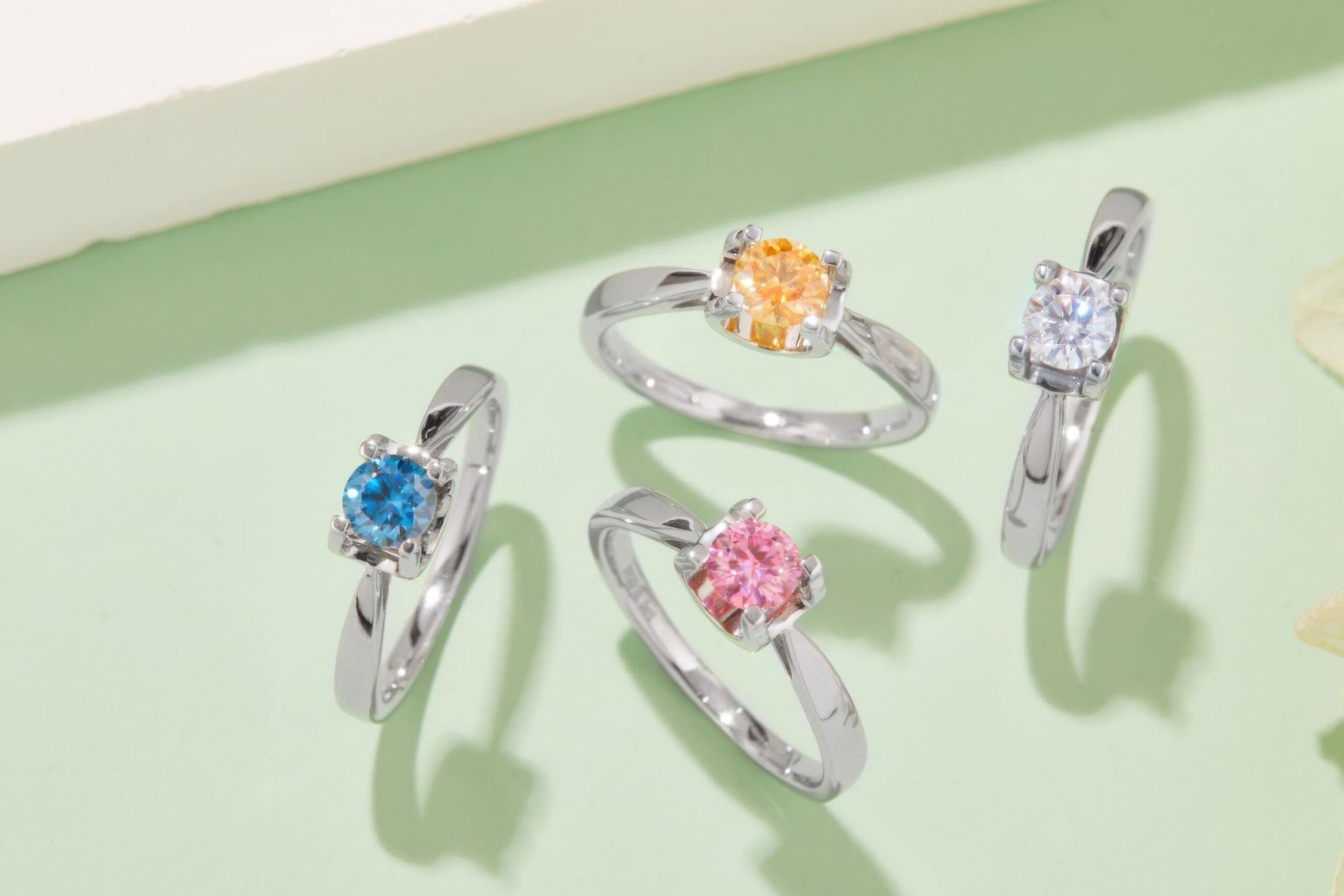 925 Silver Moissanite Fashion Ring | Geometric Straight Arm Design - Image 3