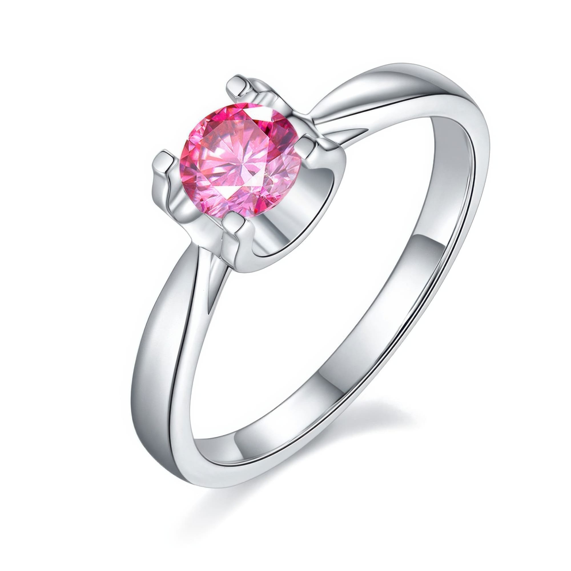 925 Silver Moissanite Fashion Ring | Geometric Straight Arm Design - Image 4