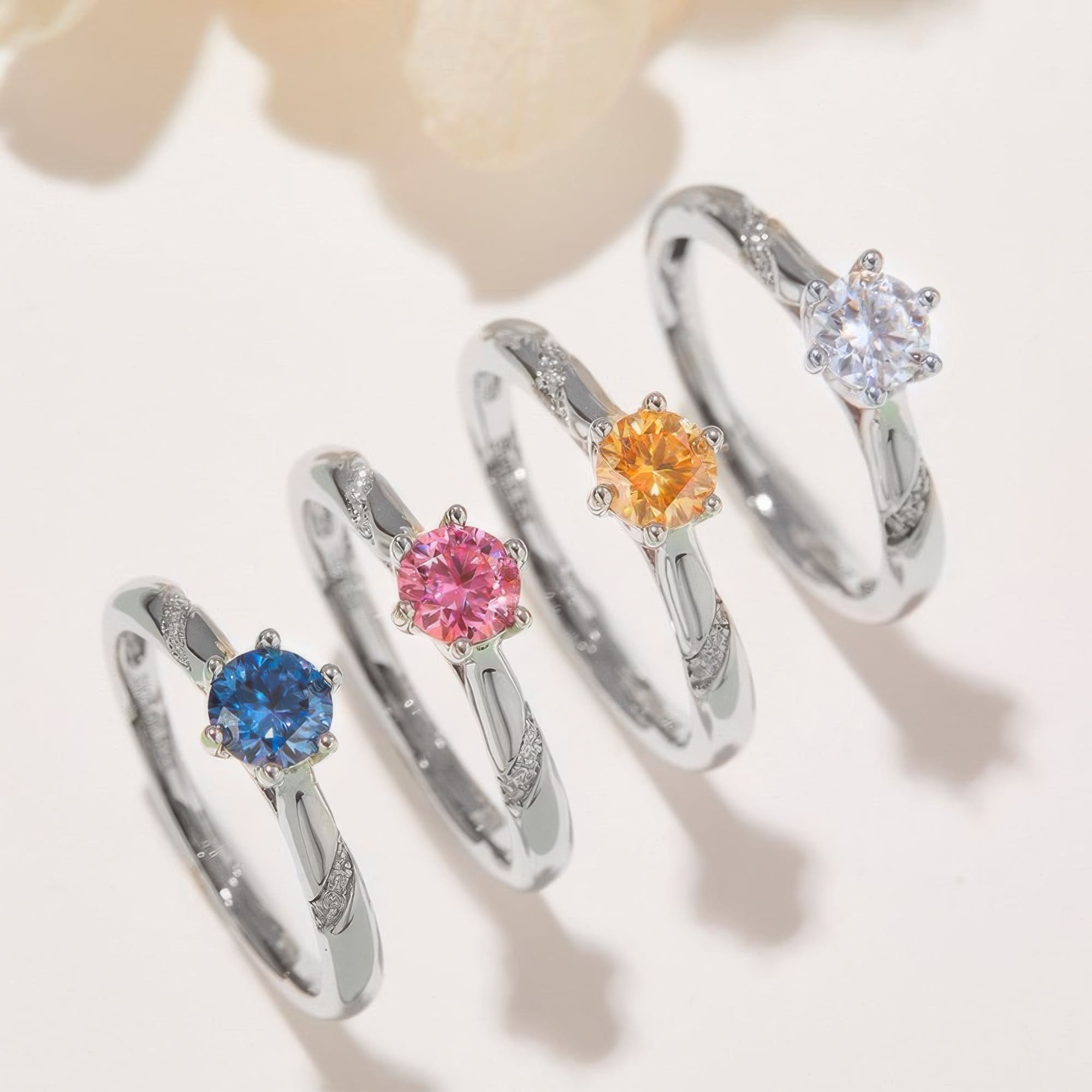 0.5ct Round Brilliant Cut Moissanite Ring |  | 925 Sterling Silver - Image 2