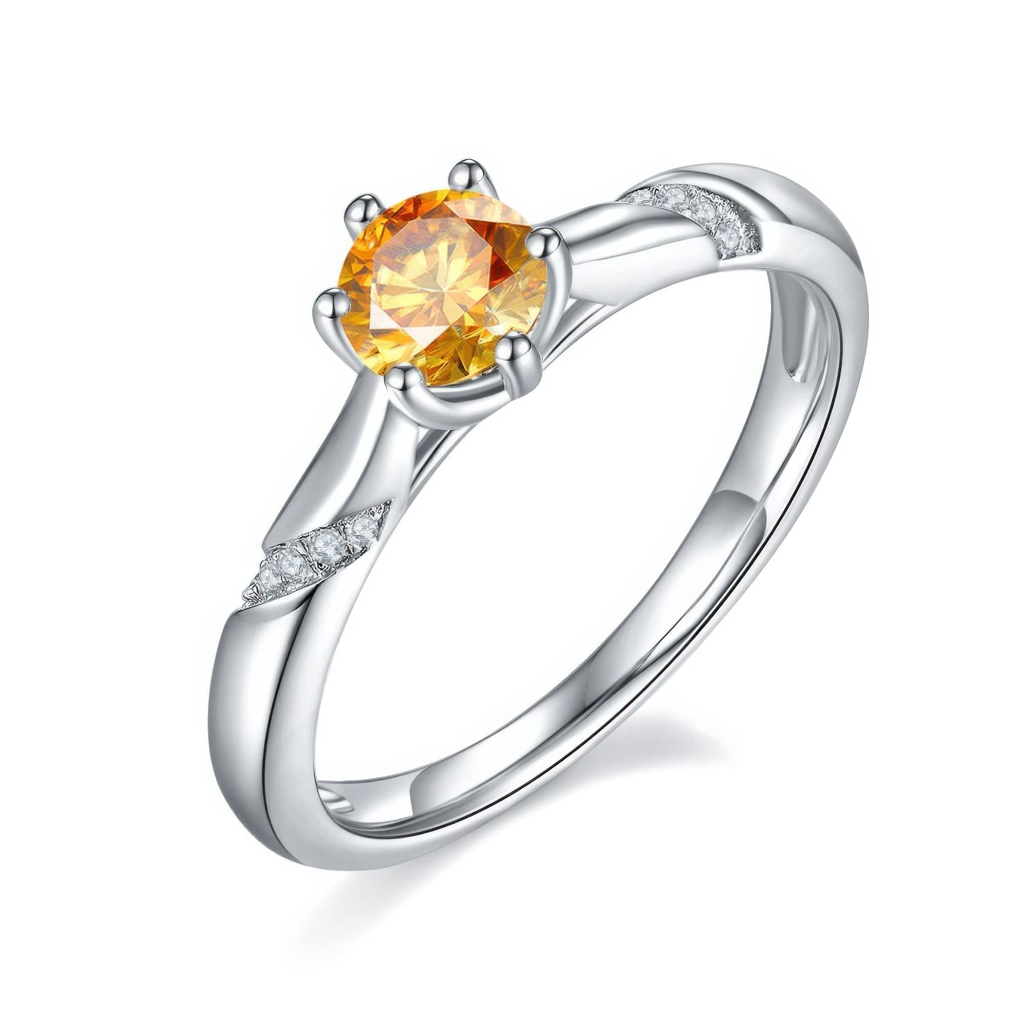 0.5ct Round Brilliant Cut Moissanite Ring |  | 925 Sterling Silver - Image 5