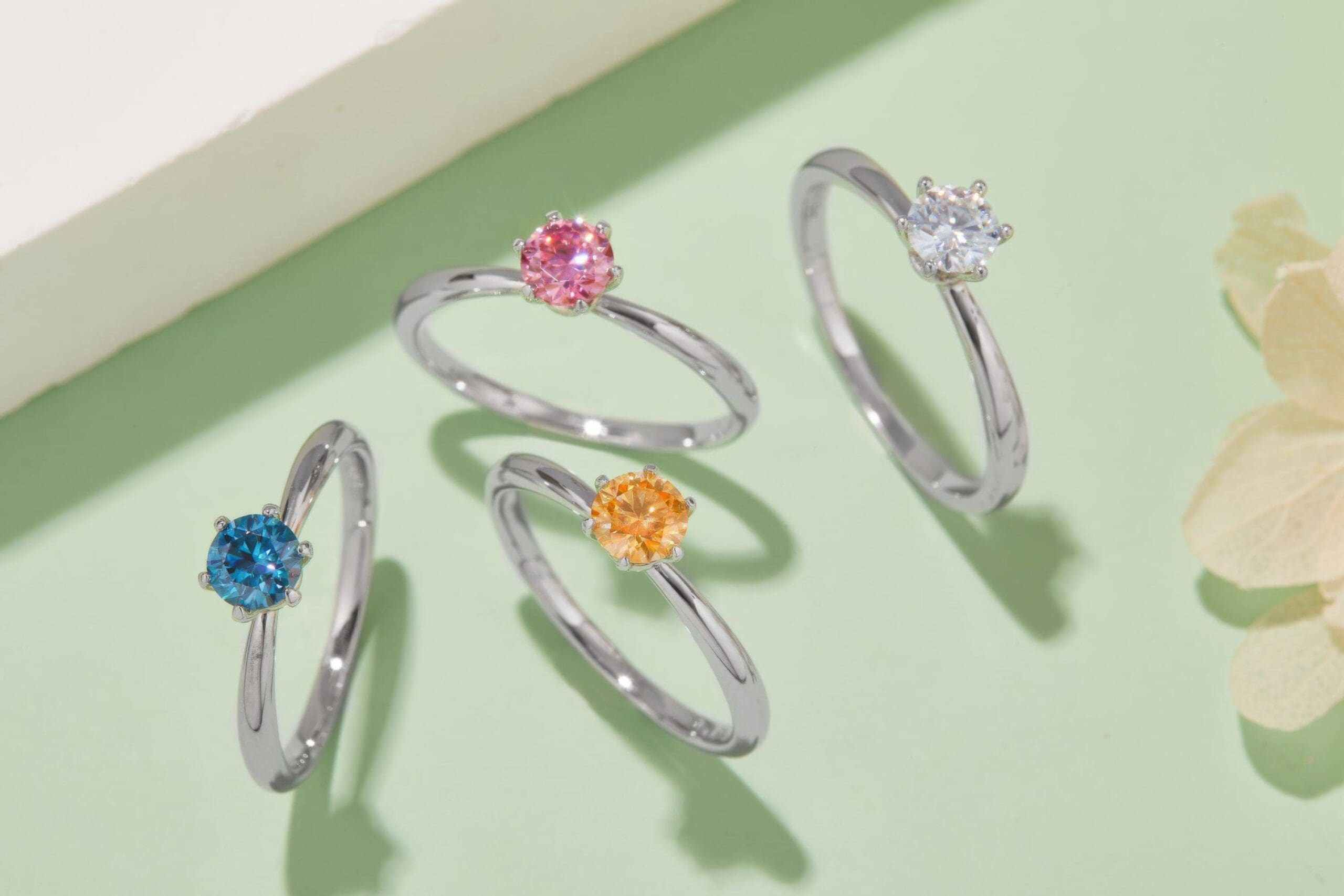 0.5ct Round Cut Moissanite Ring | D Color Minimalism Style - Image 3