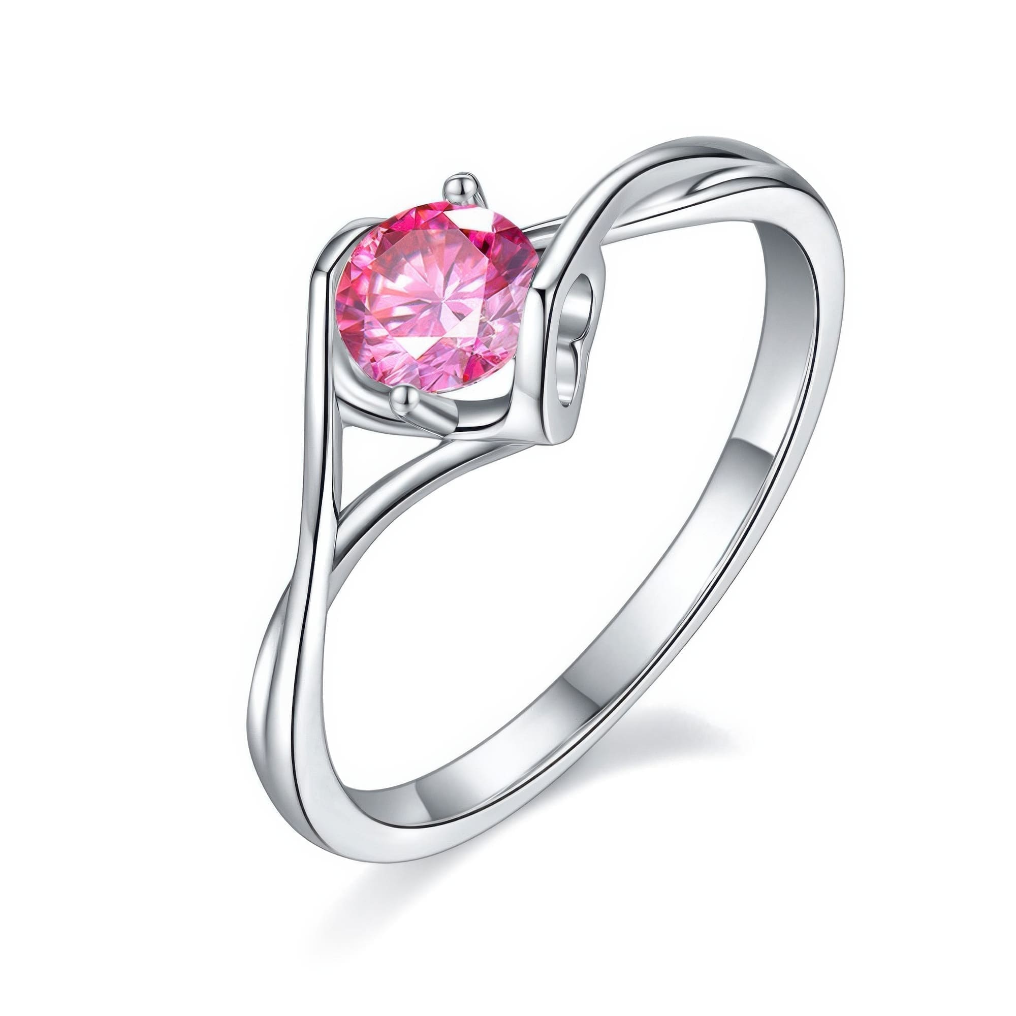 Angel Kiss Moissanite Ring | 0.5ct D Color Sweet Statement Ring - Image 3