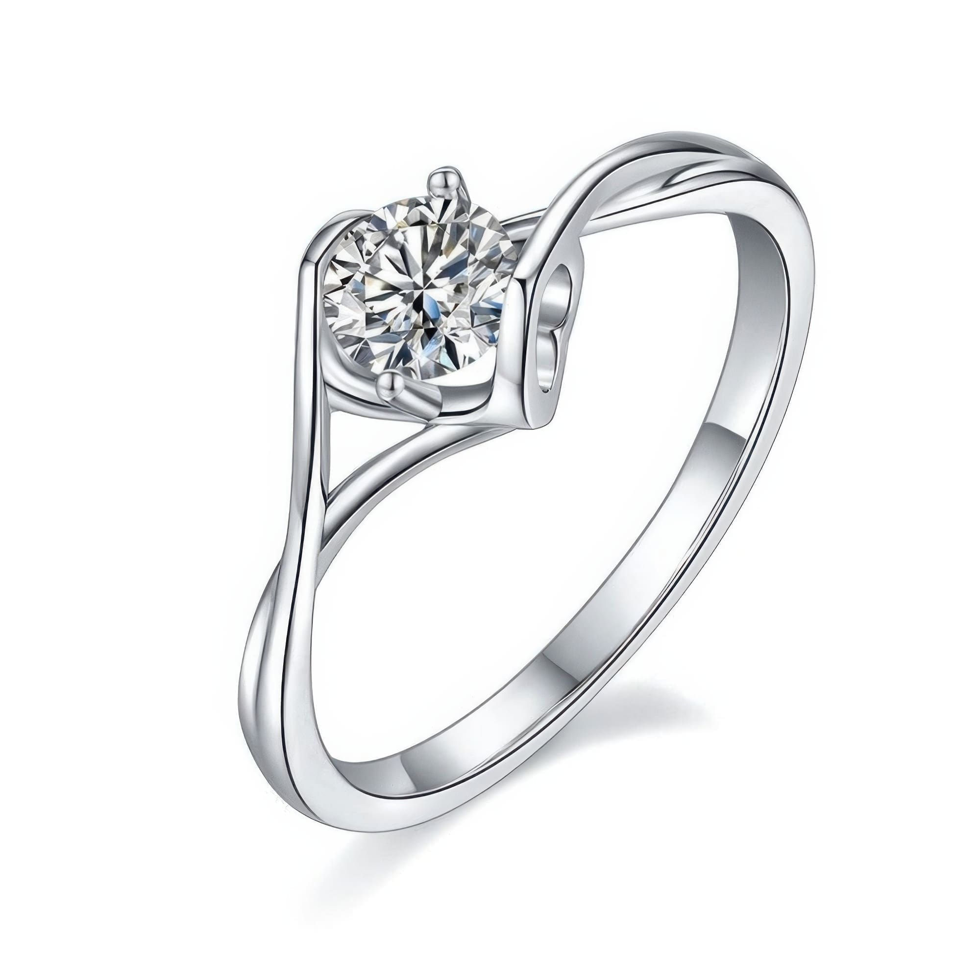 Angel Kiss Moissanite Ring | 0.5ct D Color Sweet Statement Ring