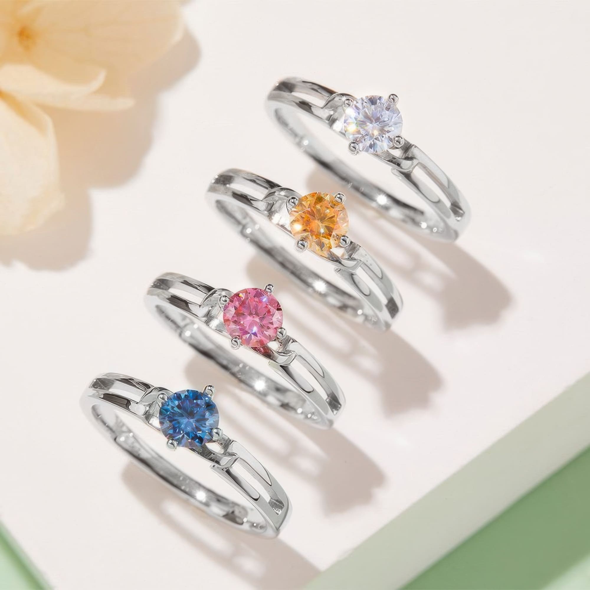 925 Silver Moissanite Bow Ring | Dainty 0.5ct Fashion Statement Ring - Image 2