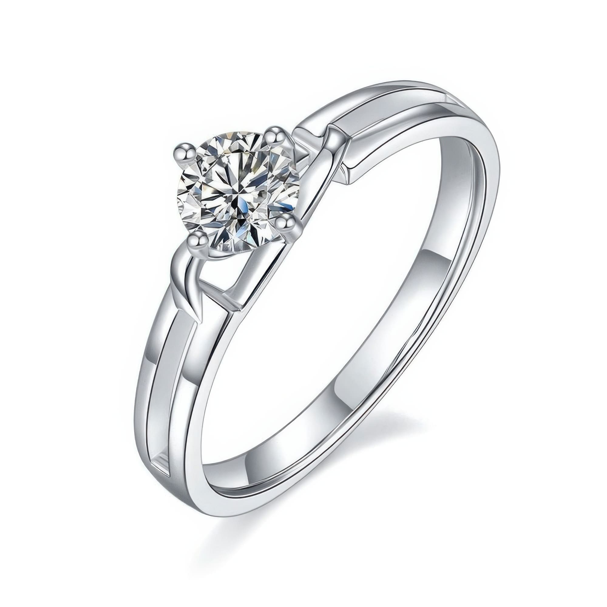 925 Silver Moissanite Bow Ring | Dainty 0.5ct Fashion Statement Ring