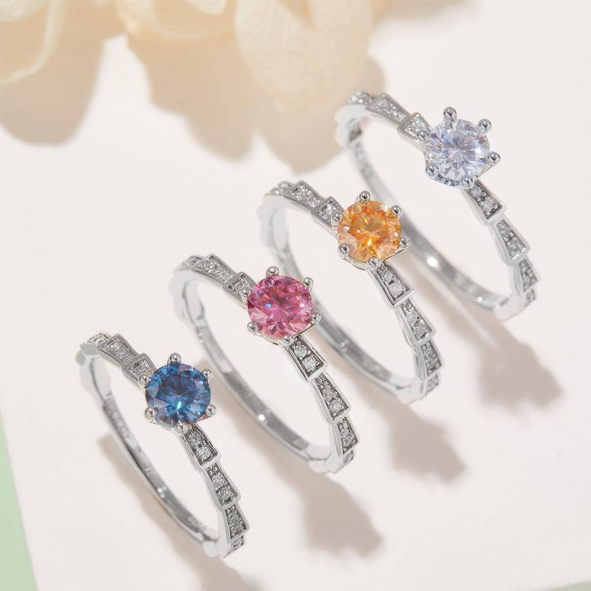 0.5ct Mechanical Snake Moissanite Ring | Moving Serpent Design - Image 2