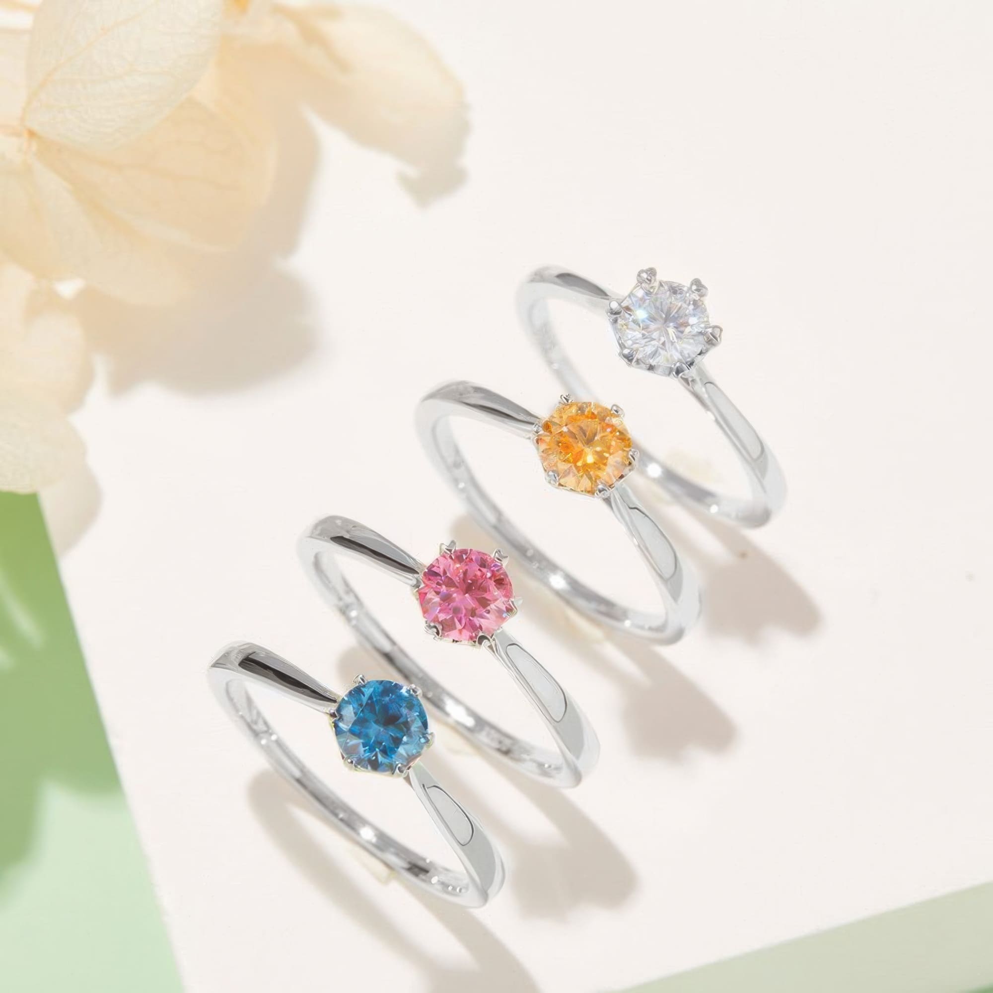 925 Silver Moissanite Solitaire Ring | 0.5ct D-Color Six-Prong Classic Round Cut - Image 2