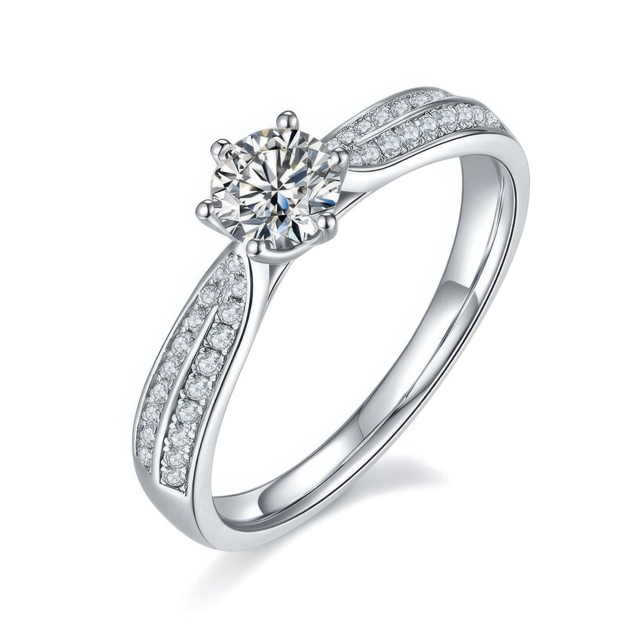 Starlight Moissanite Ring | 0.5ct Luxury Queen Design
