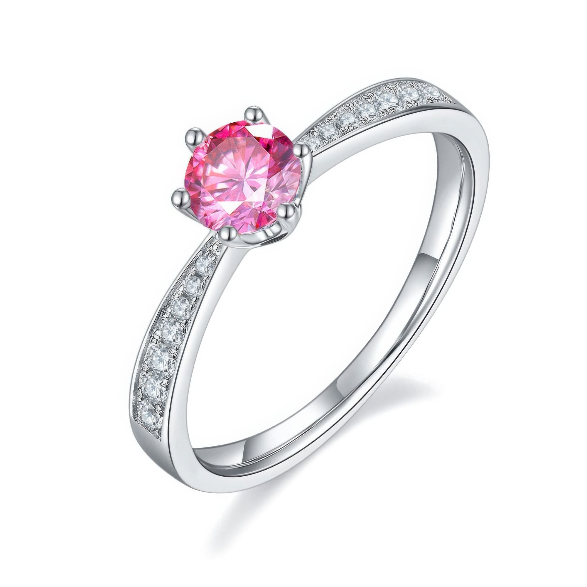 925 Silver Moissanite Ring | Multi-Color Fashion Engagement Band - Image 4