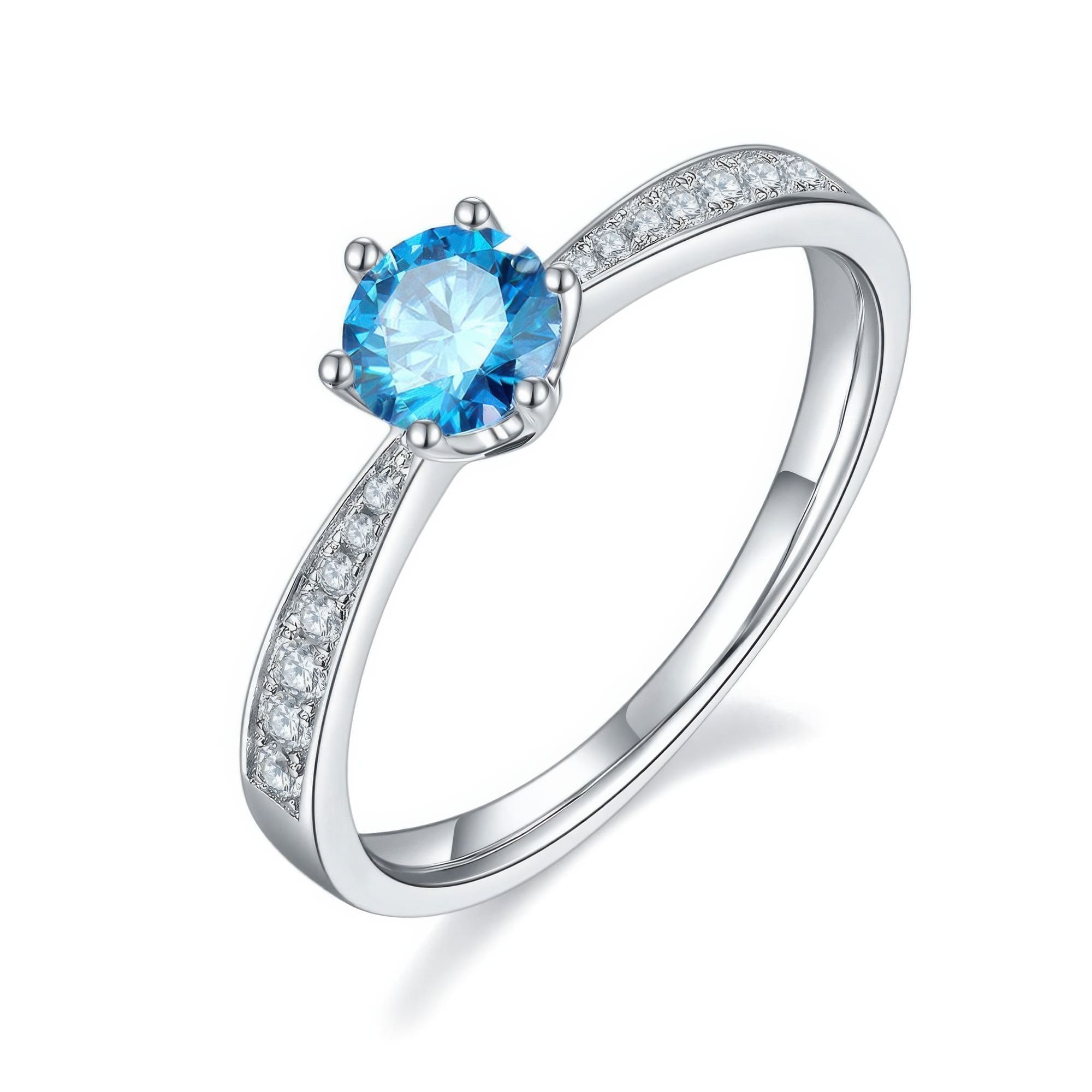 925 Silver Moissanite Ring | Multi-Color Fashion Engagement Band - Image 6