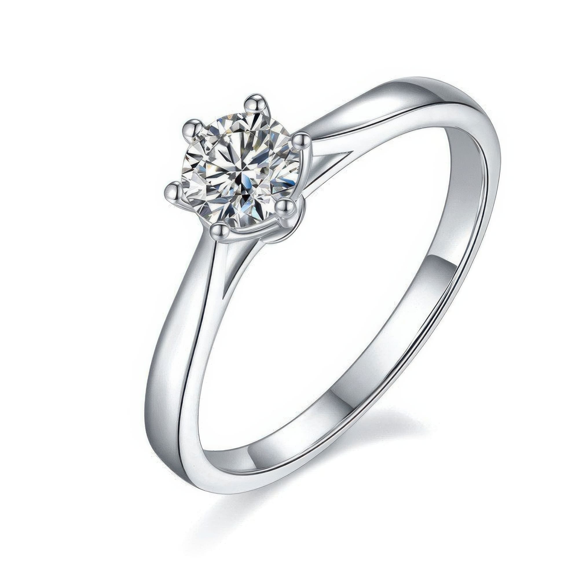 925 Silver Geometric Moissanite Ring