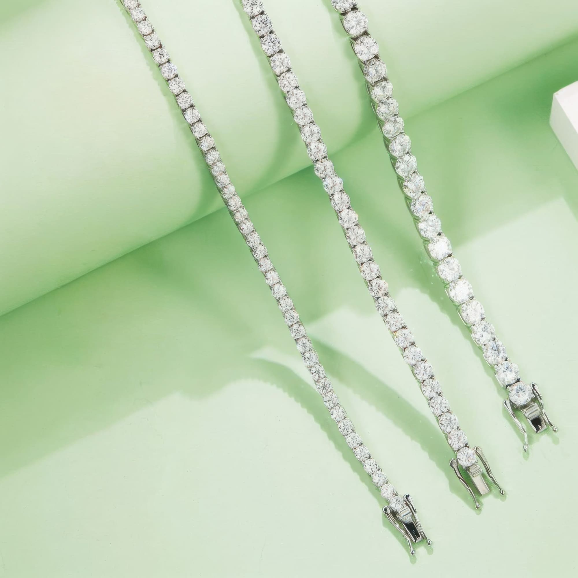 3mm Moissanite Tennis Chain Necklace - Image 3