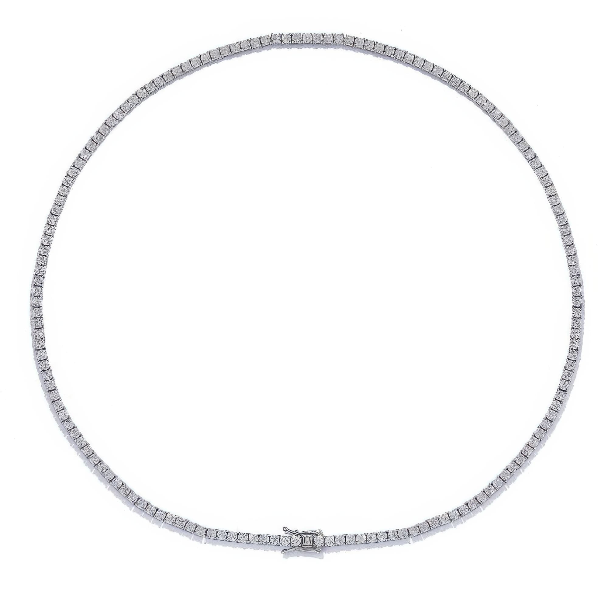 3mm Moissanite Tennis Chain Necklace - Image 6