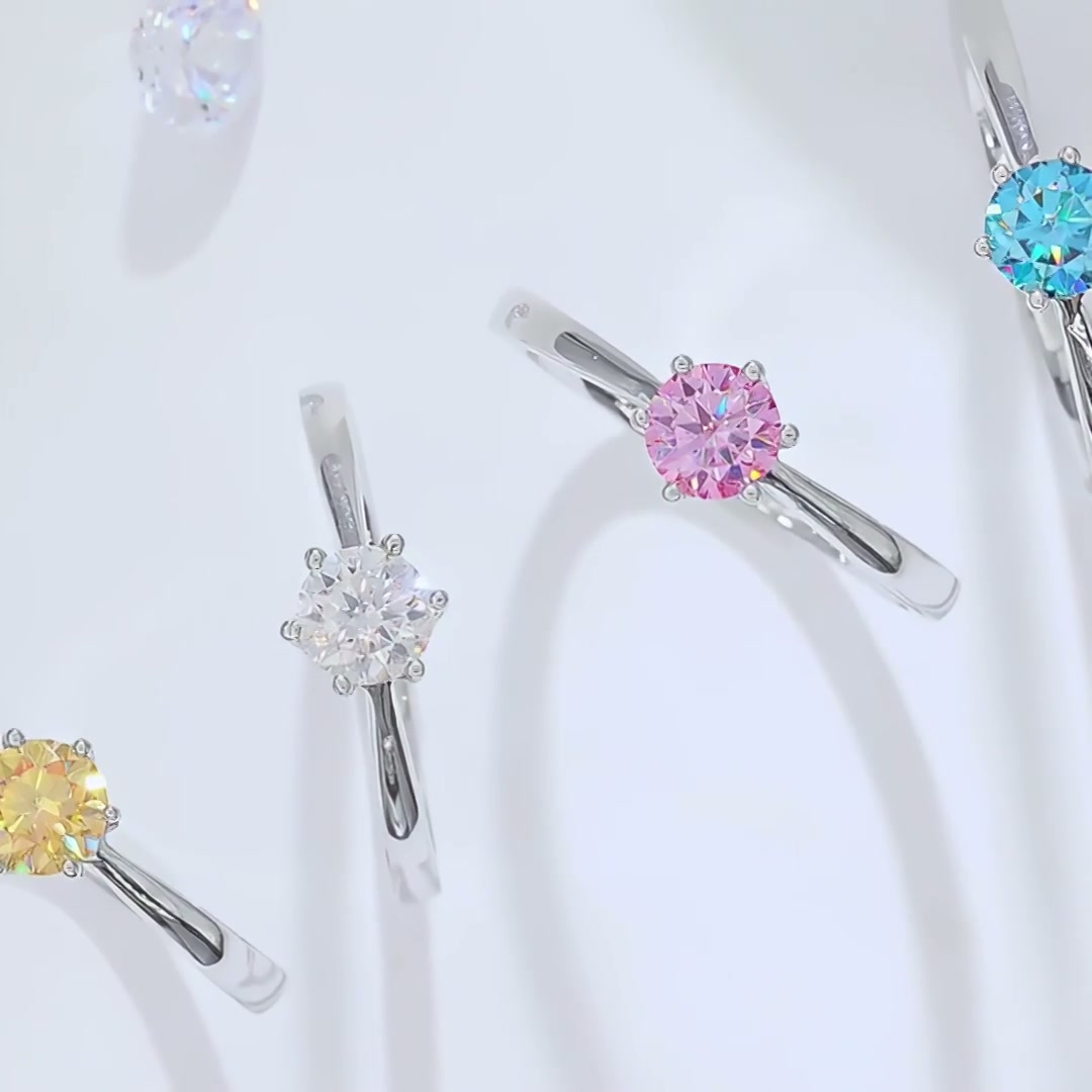 0.50ct 6-Prong Classic Moissanite Solitaire Ring product video thumbnail