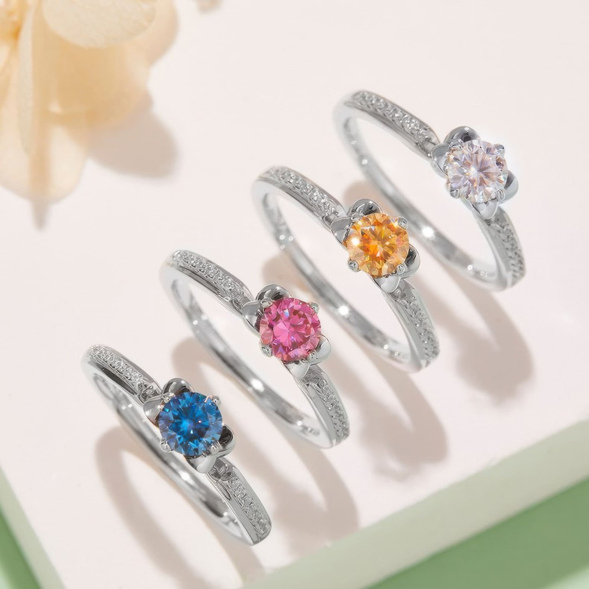 0.5ct Micro Pave Moissanite Statement Ring - Image 2