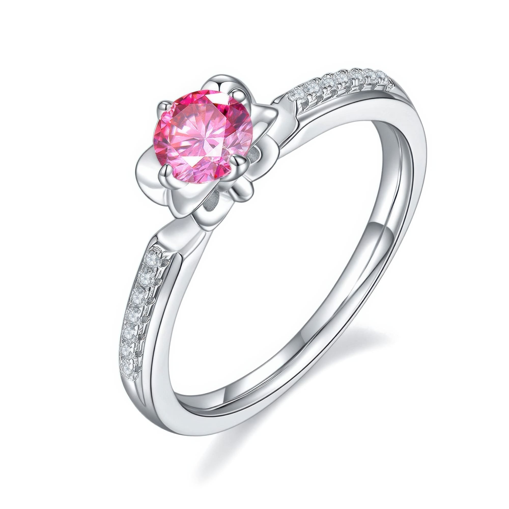 0.5ct Micro Pave Moissanite Statement Ring - Image 3