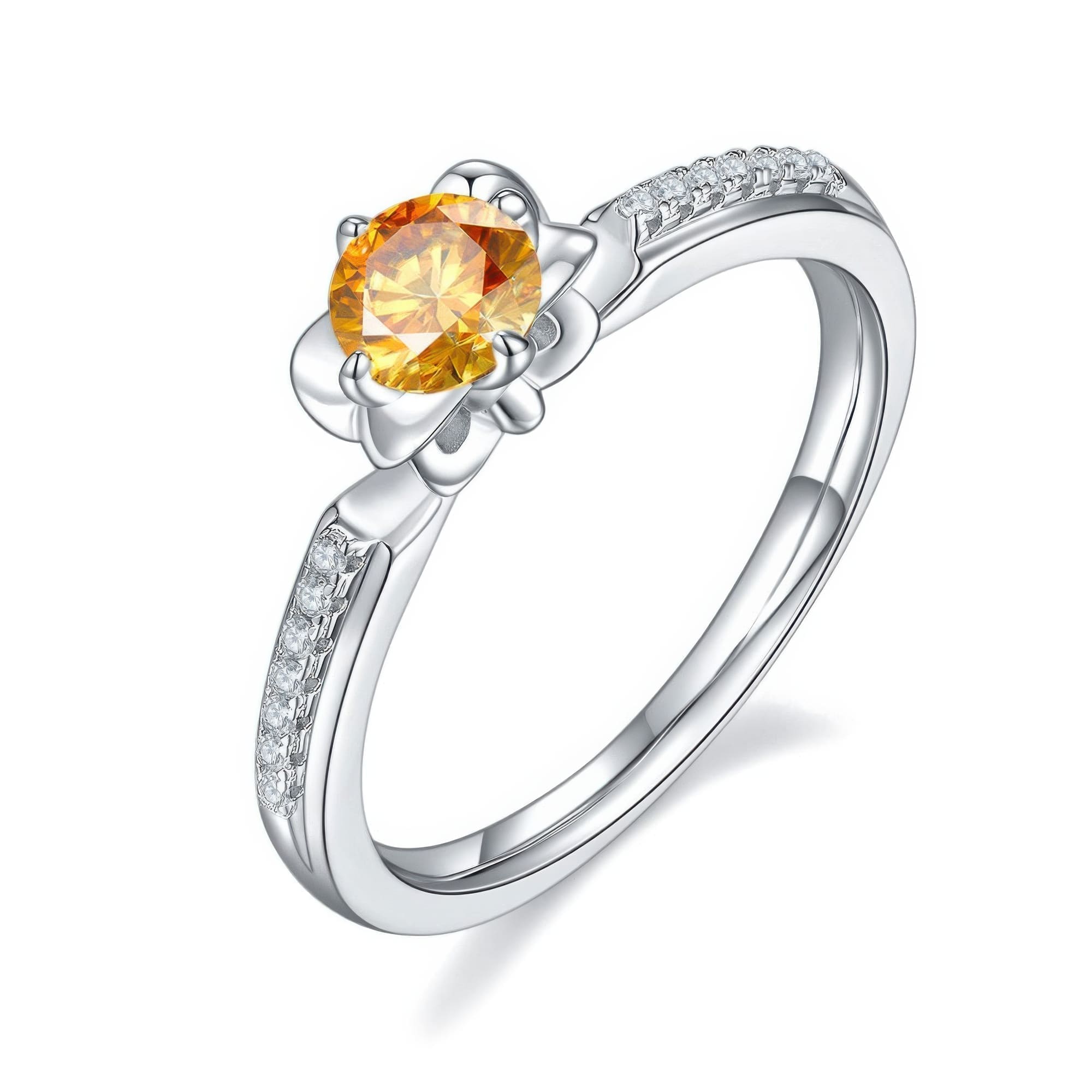 0.5ct Micro Pave Moissanite Statement Ring - Image 4