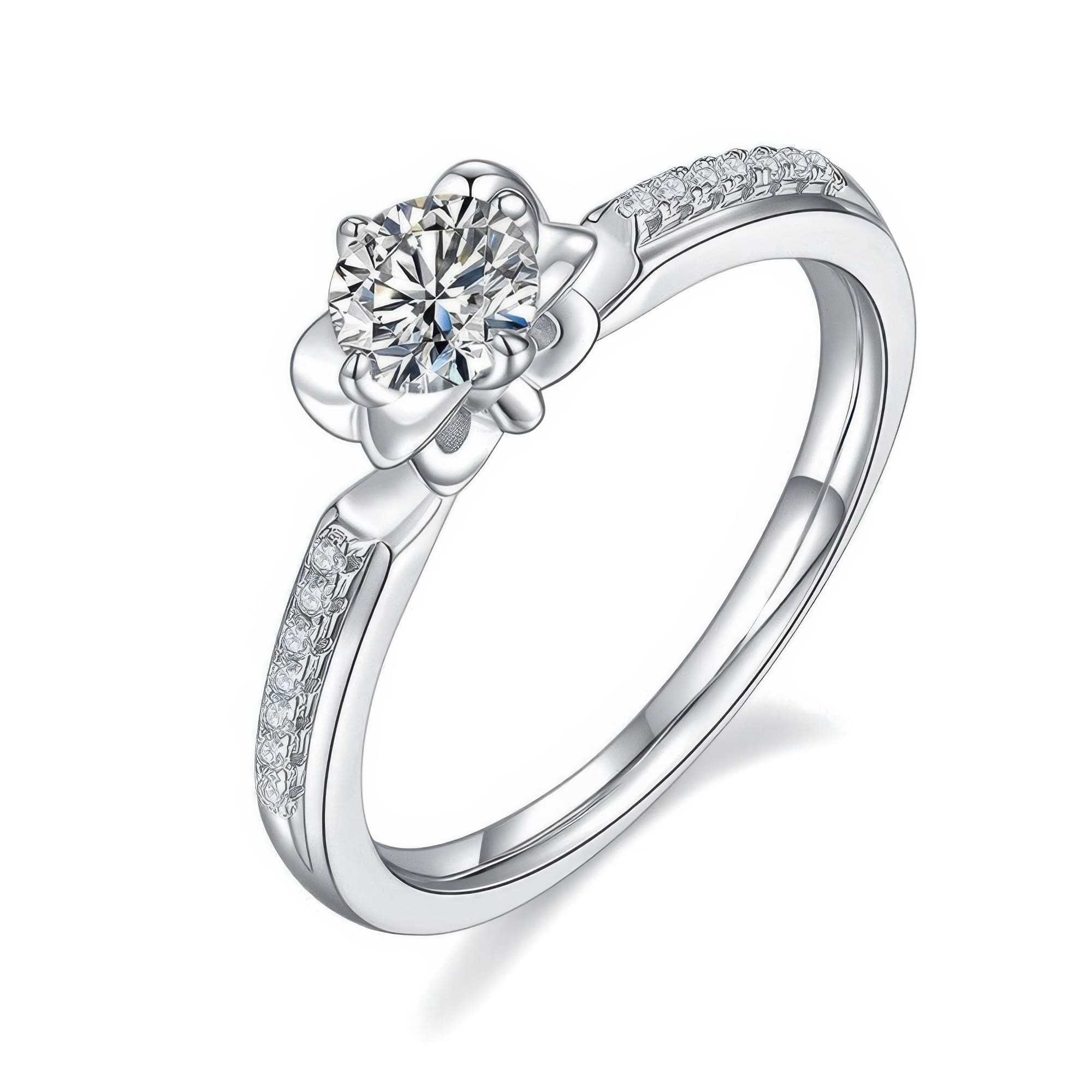 0.5ct Micro Pave Moissanite Statement Ring