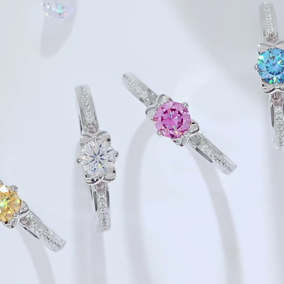 0.5ct Micro Pave Moissanite Statement Ring product video thumbnail